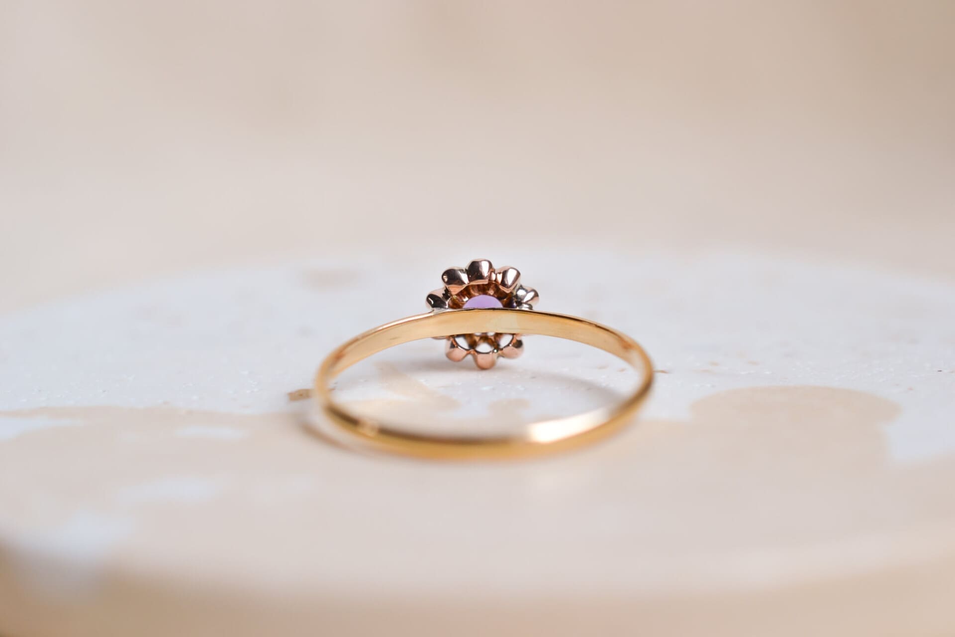 Bague fleur Améthyste