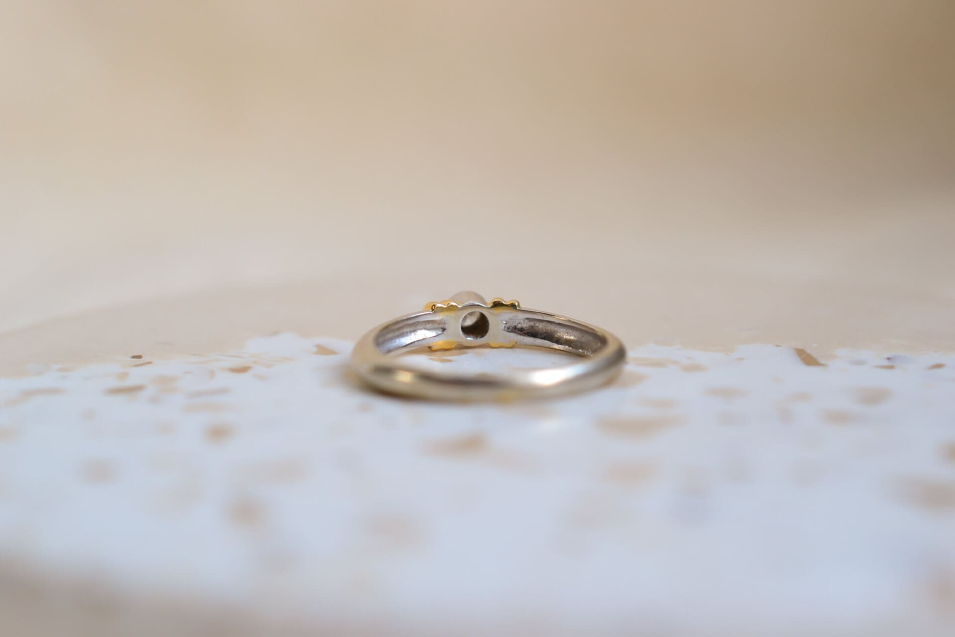 Bague jonc 2 Ors Diamant