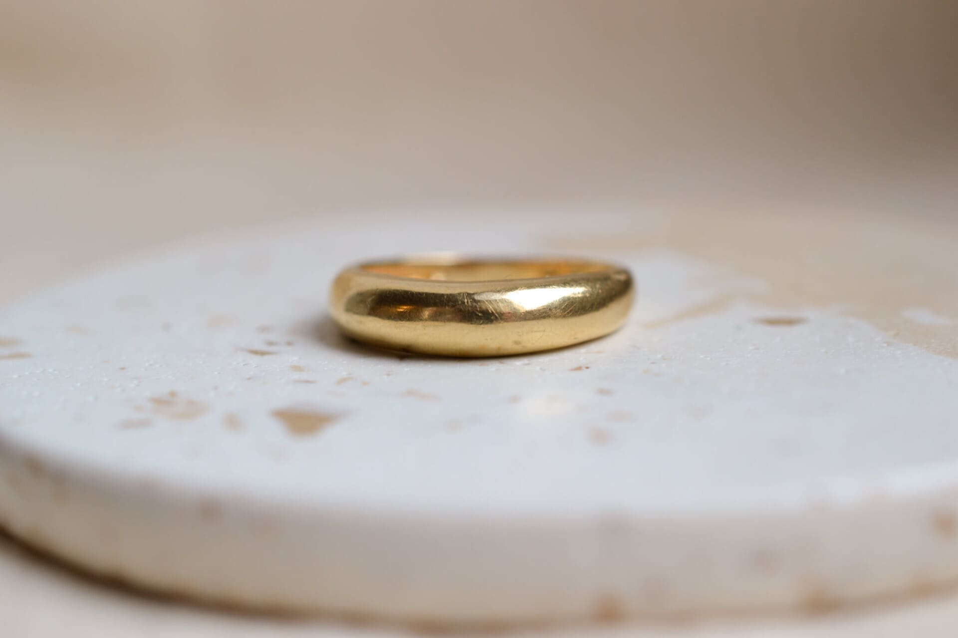 Bague jonc bombée