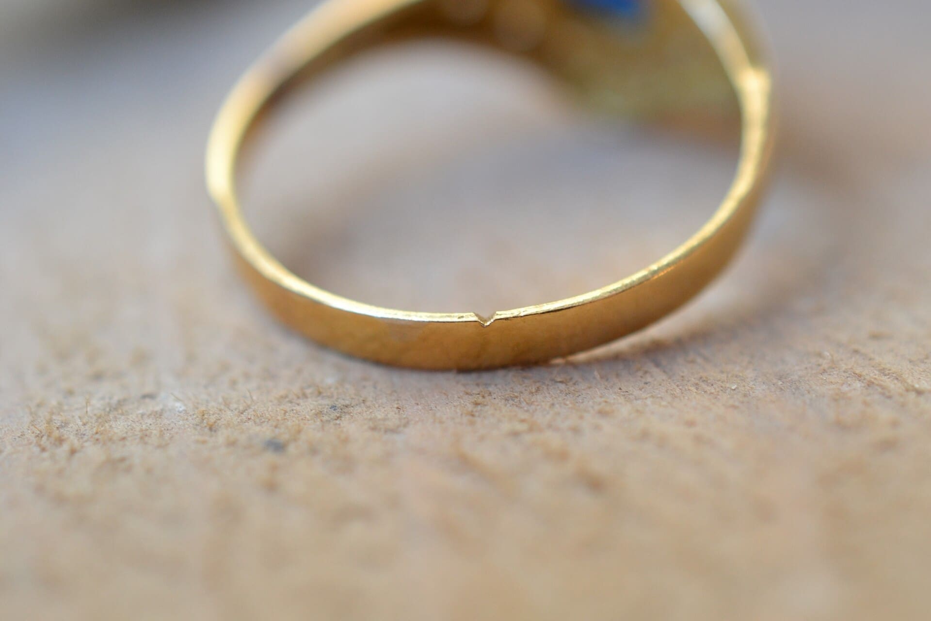 Bague pierre bleue
