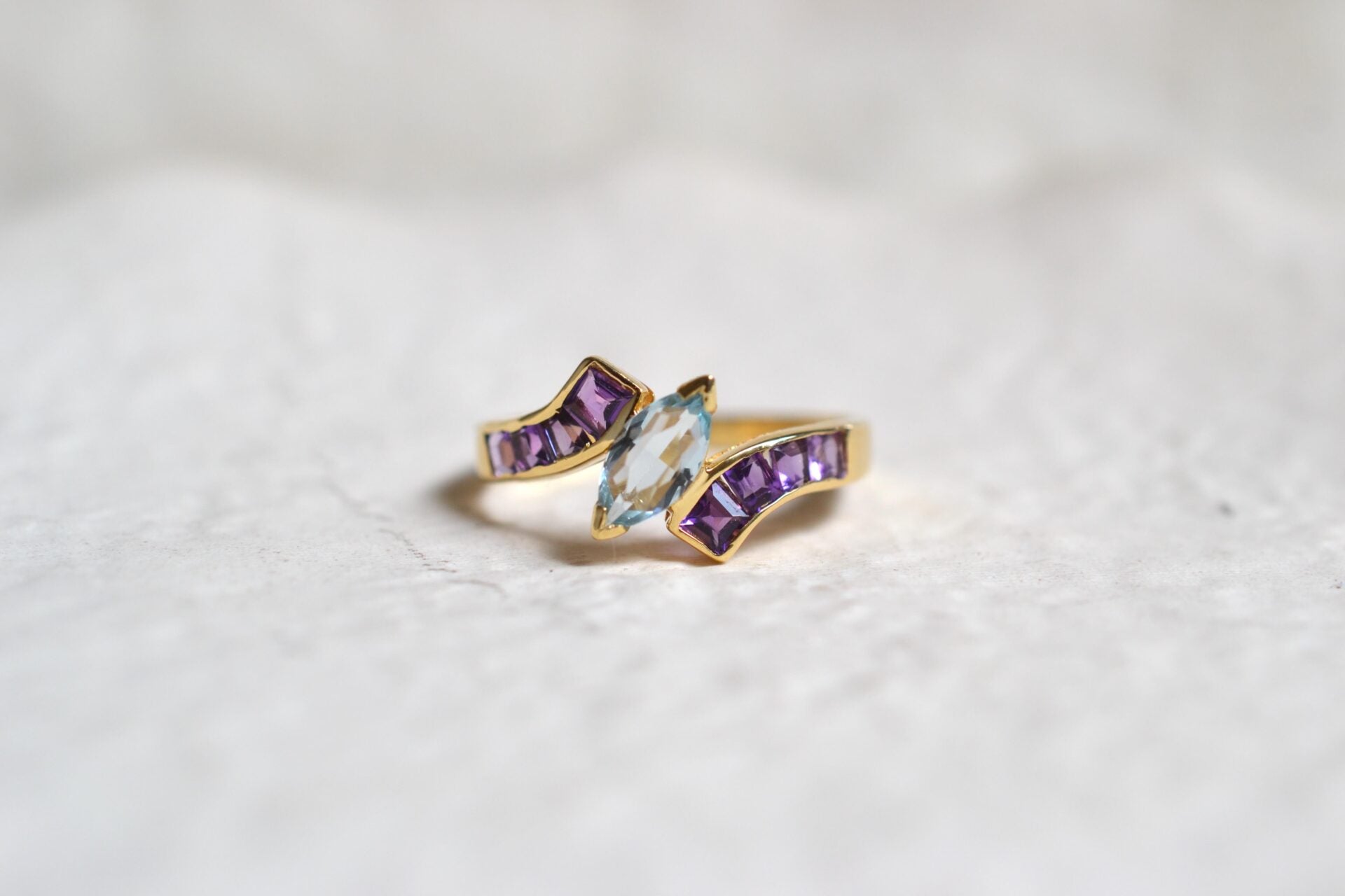 Bague Topaze et Améthystes