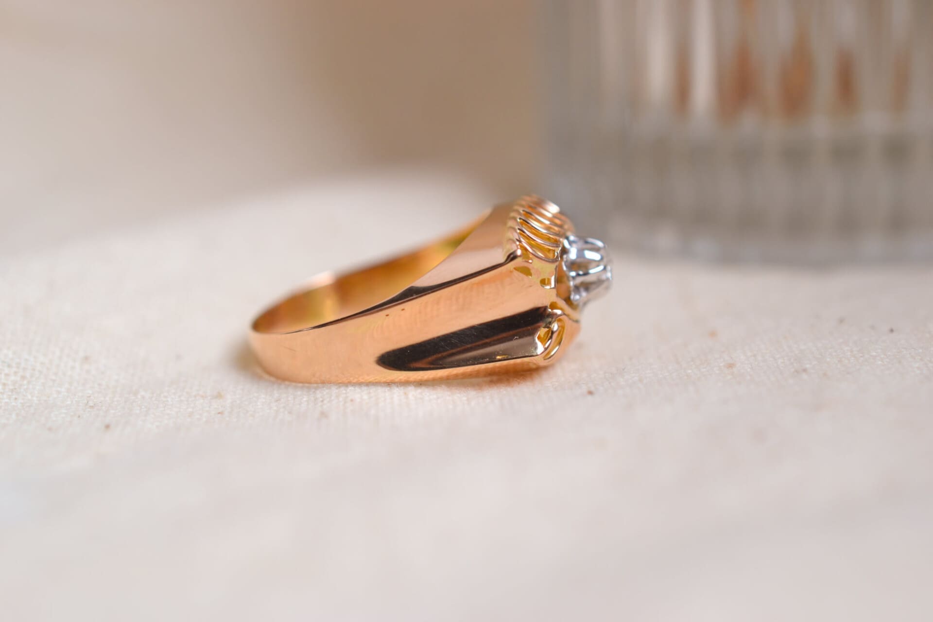 Bague spirales Diamant Années 40-50