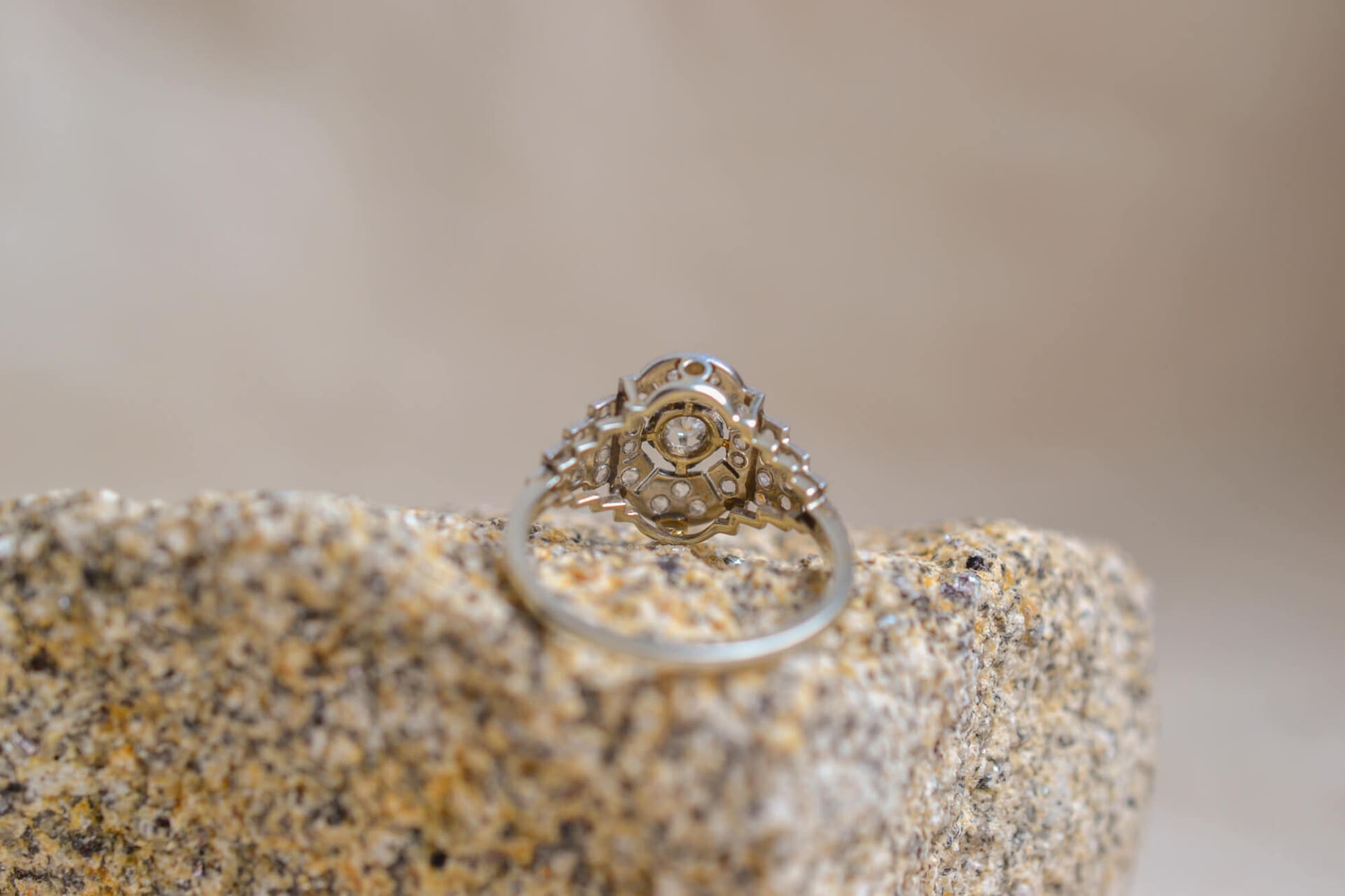 Bague style Art Déco Diamants