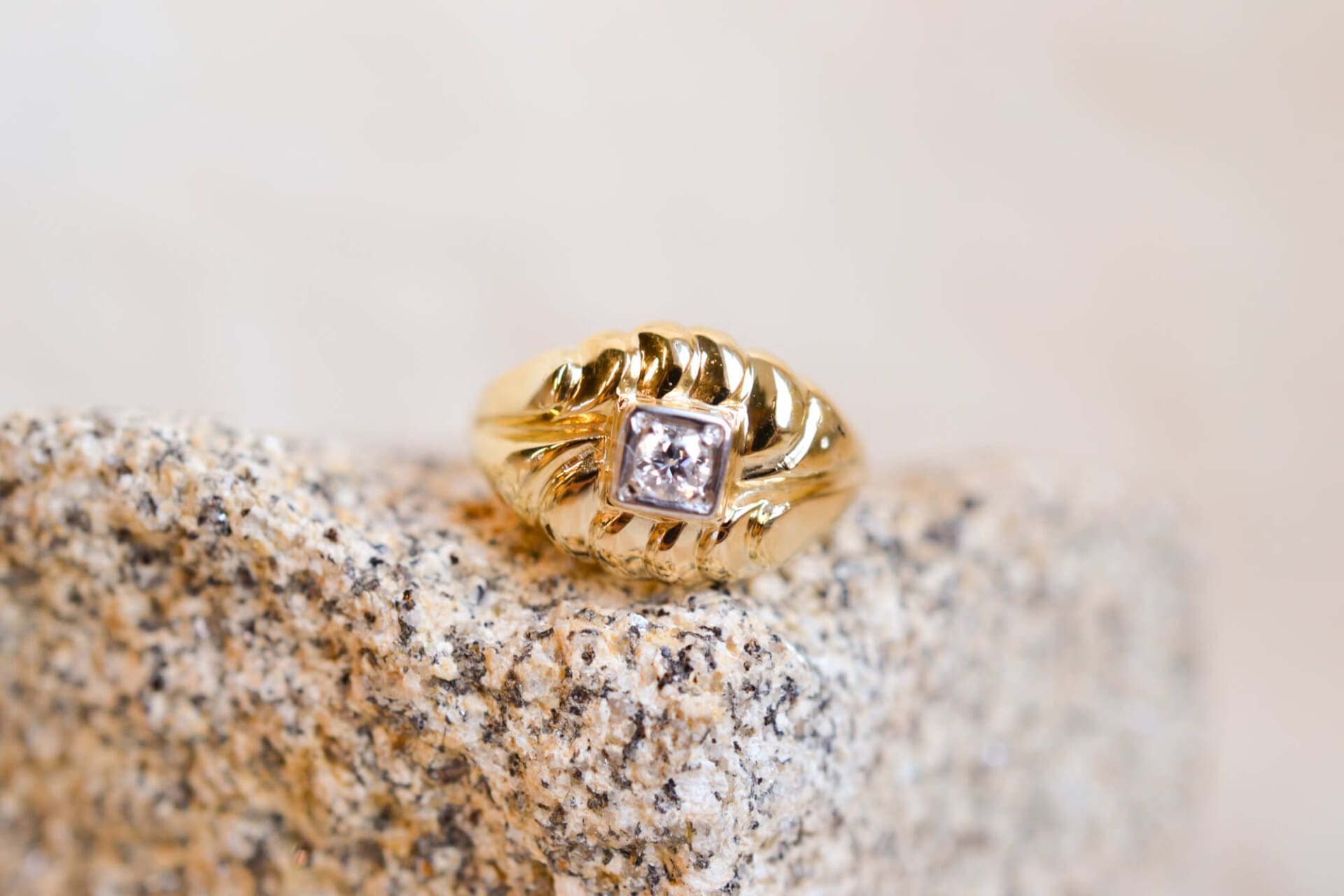 Bague style Tank Diamant