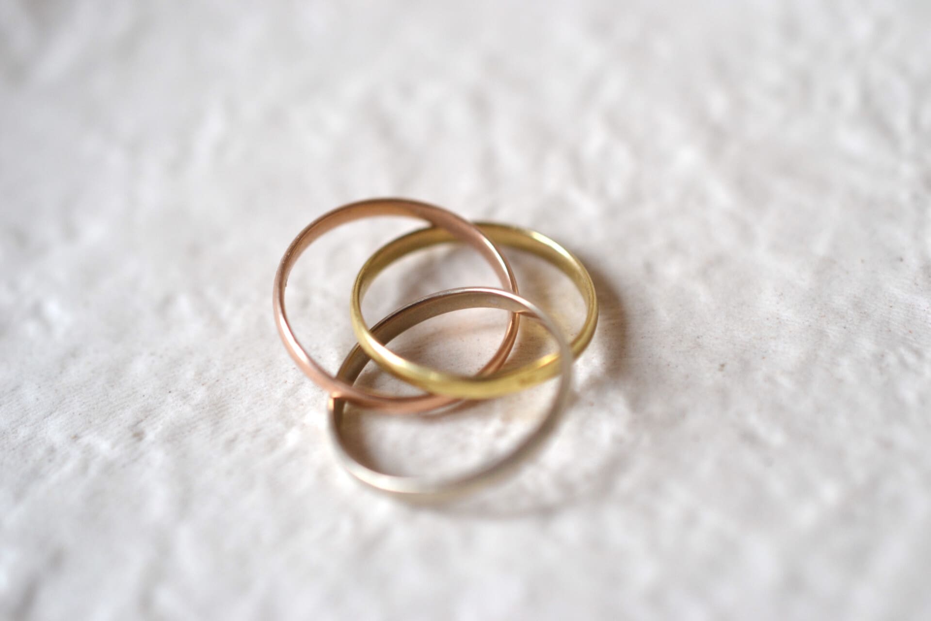Bague style Trinity anneaux 3 Ors