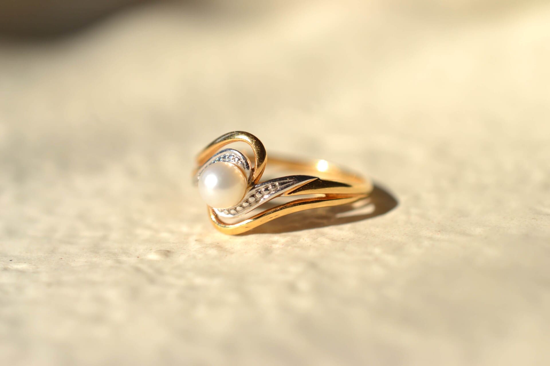 Bague tourbillon Perle