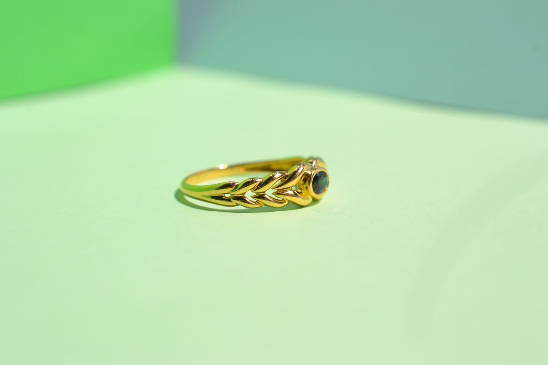 Bague tressée Saphir