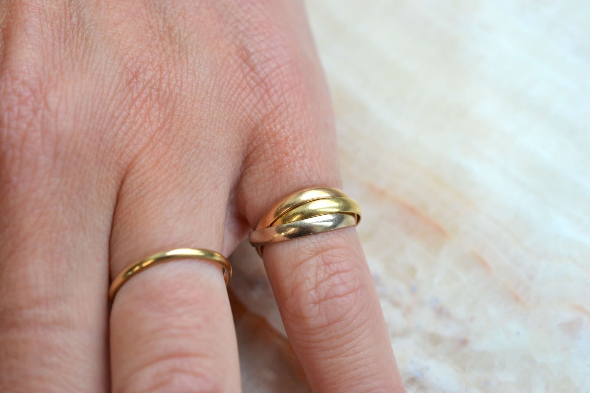 Bague anneaux 3 Ors