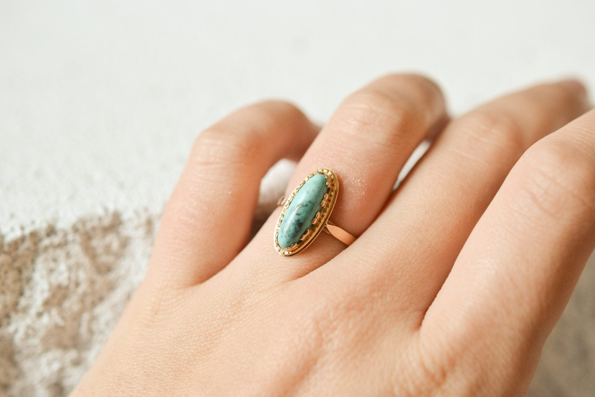 Bague Turquoise ovale