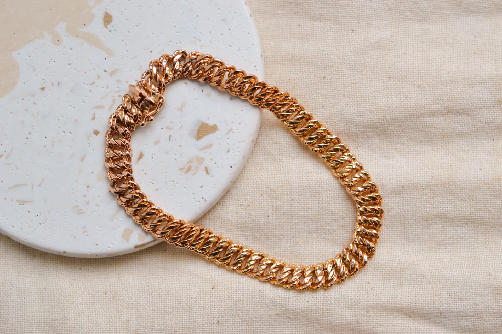Bracelet maille américaine Or jaune