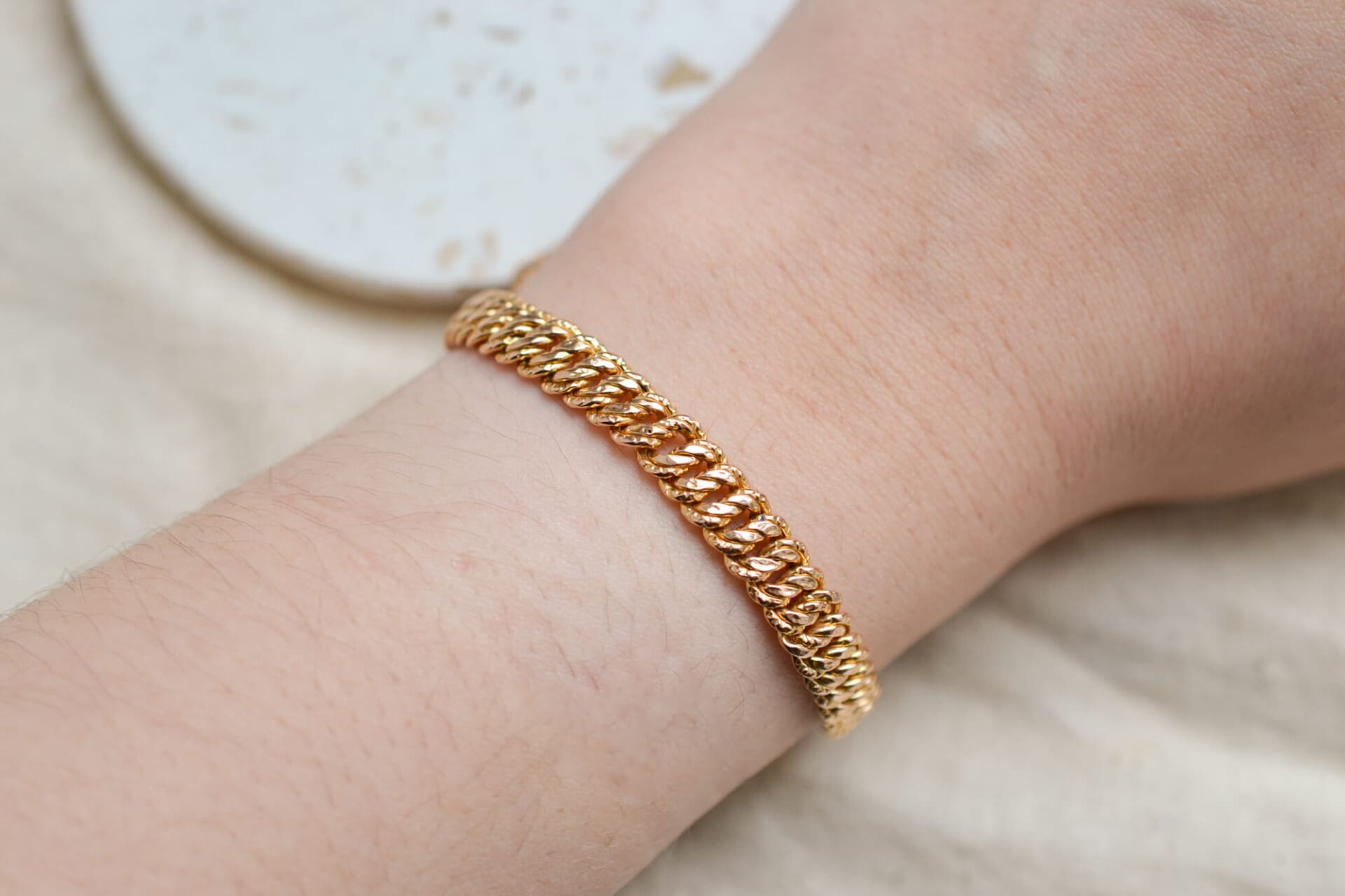 Bracelet maille américaine Or jaune
