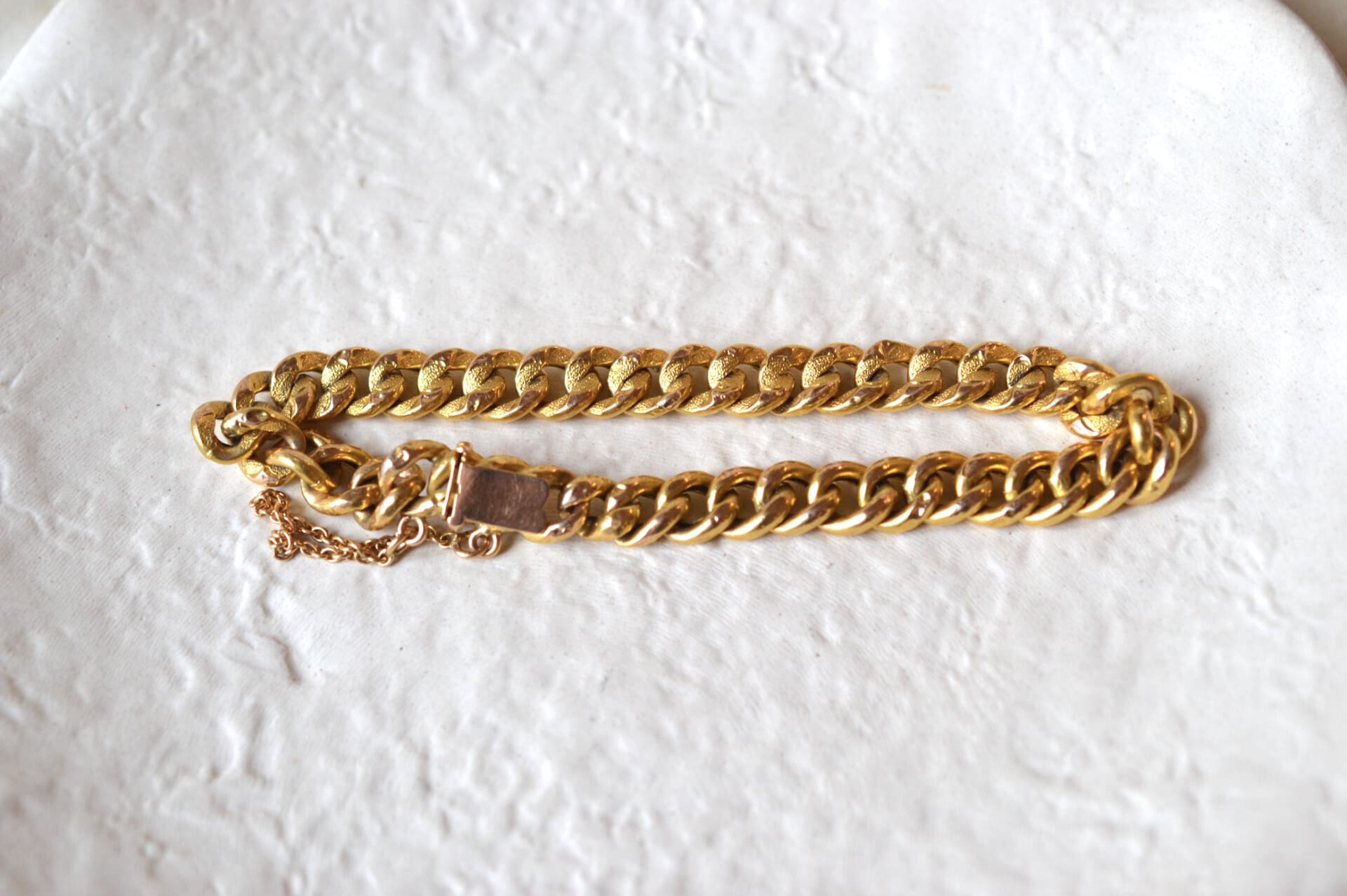 Bracelet maille gourmette creuse