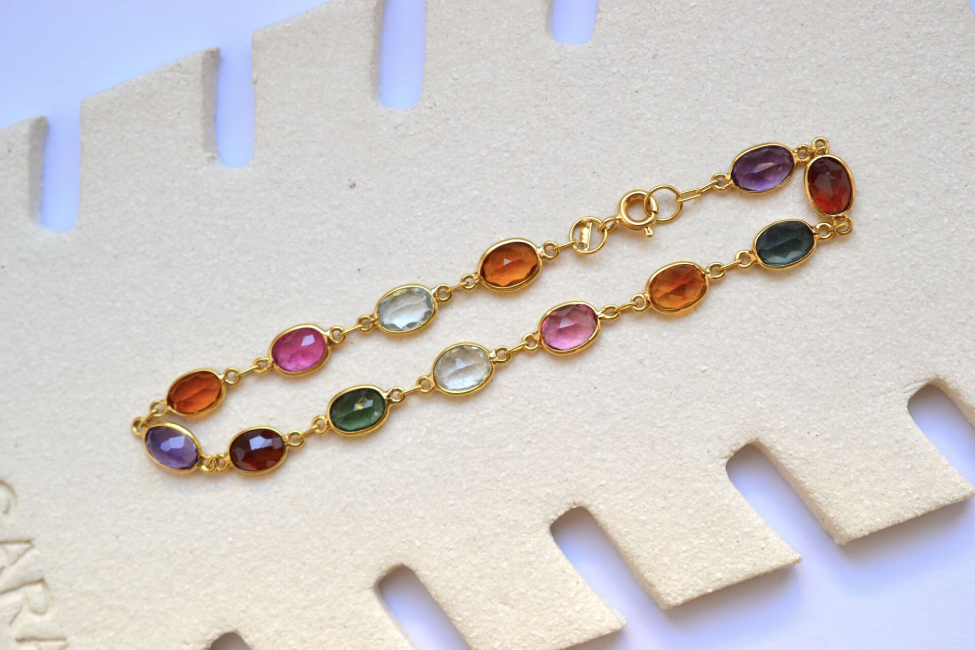 Bracelet pierres fines multicolores