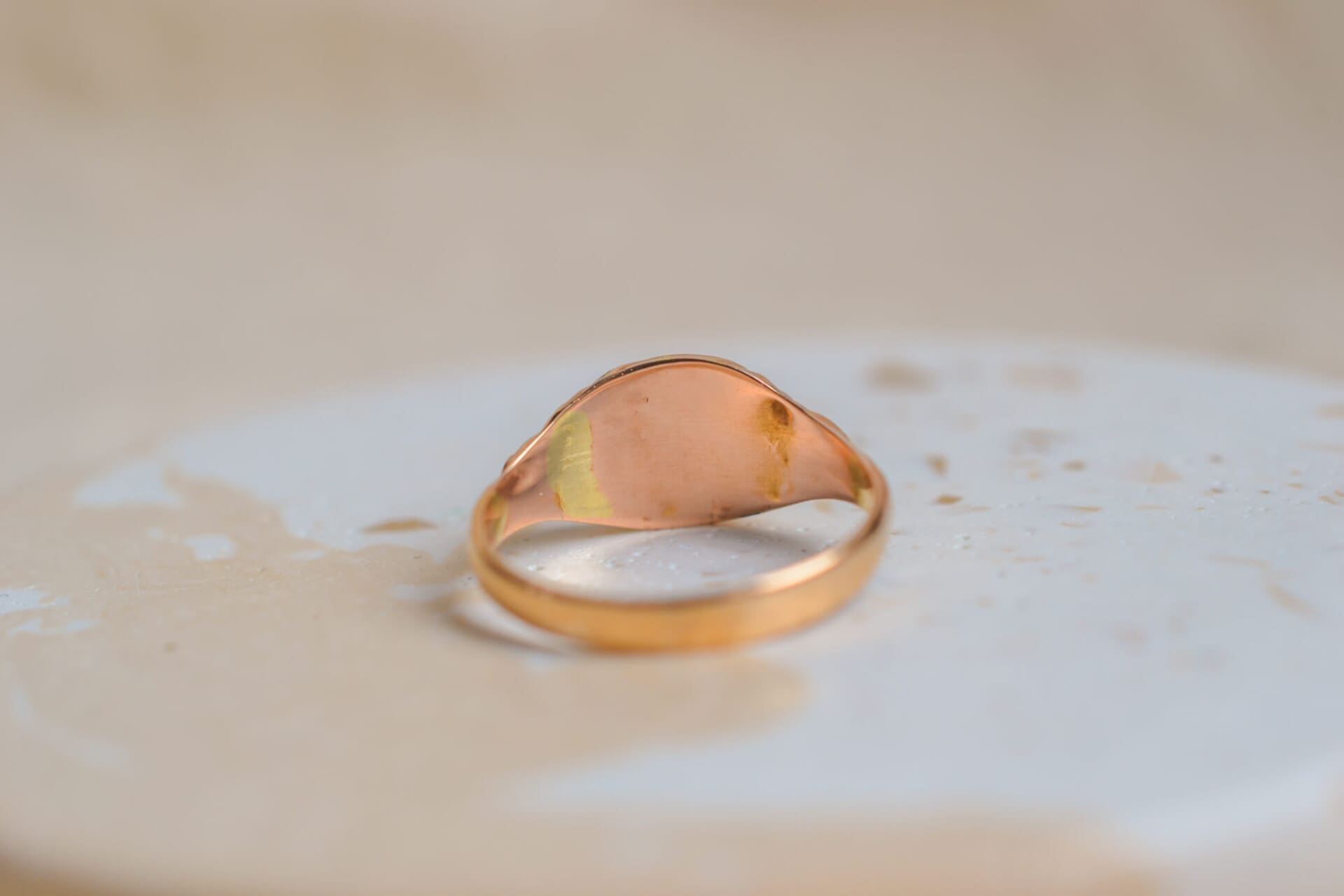 Chevalière Art Nouveau Or rose