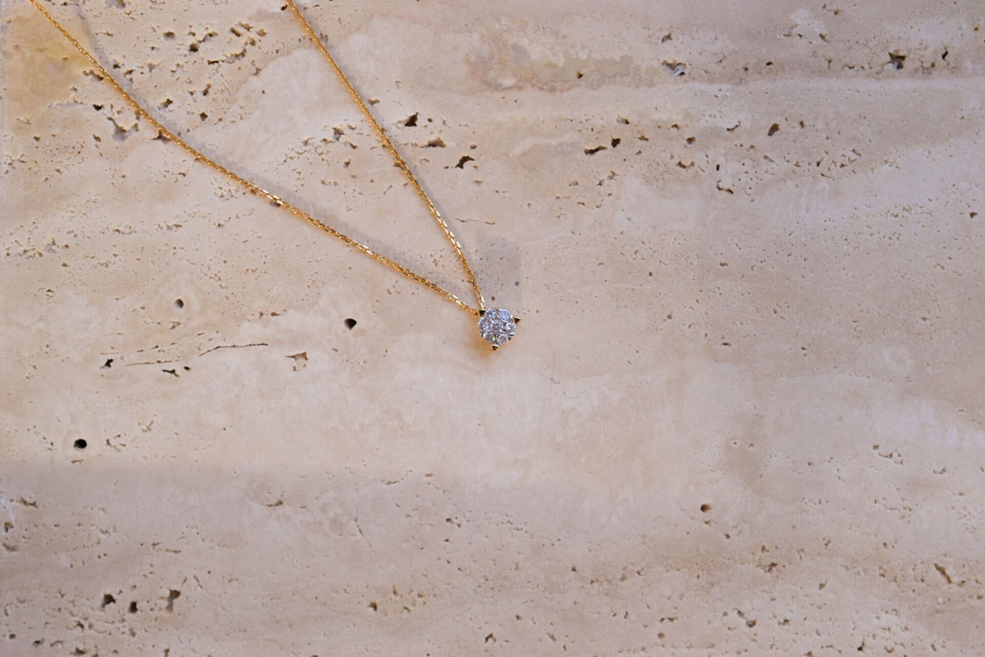 Collier Diamants et maille forçat