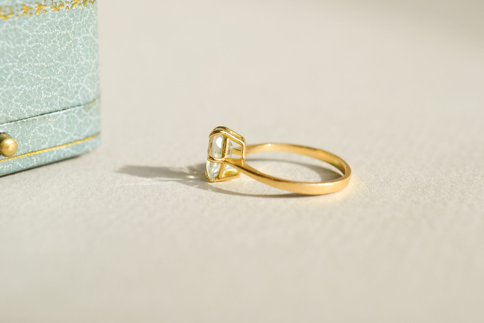 Bague Solitaire Aigue-Marine