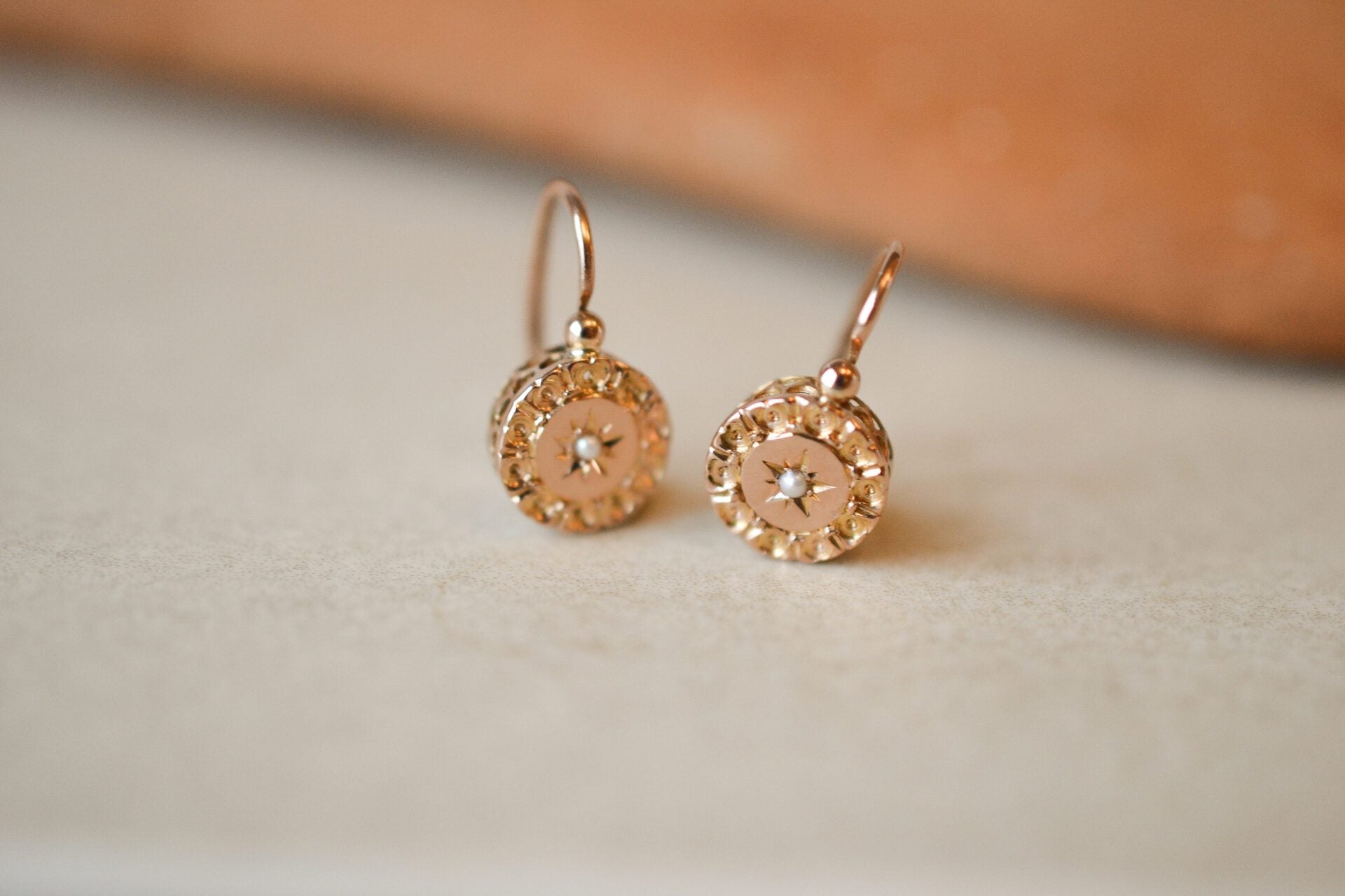Dormeuse Perles Or champagne