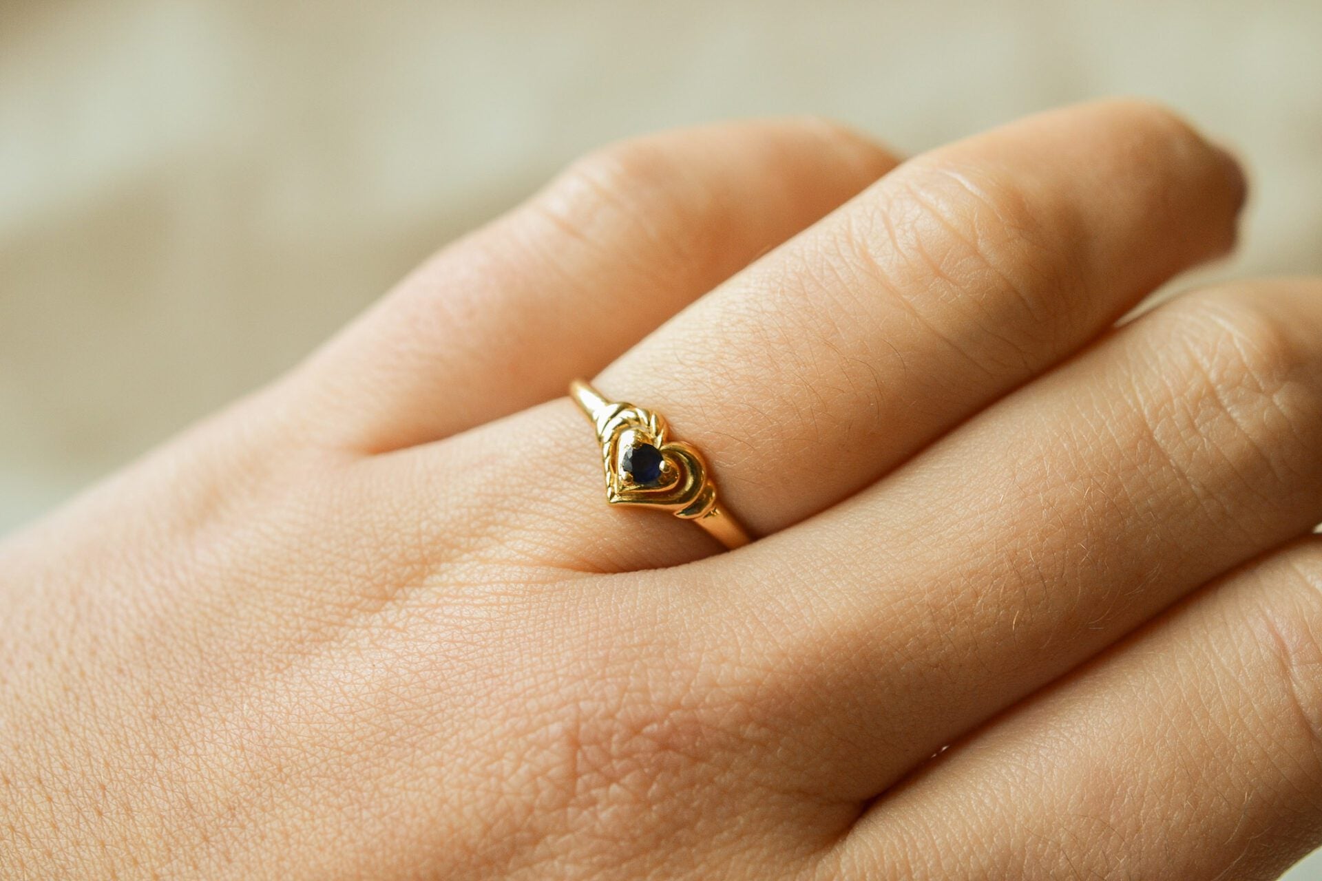 Bague Cœur Saphir