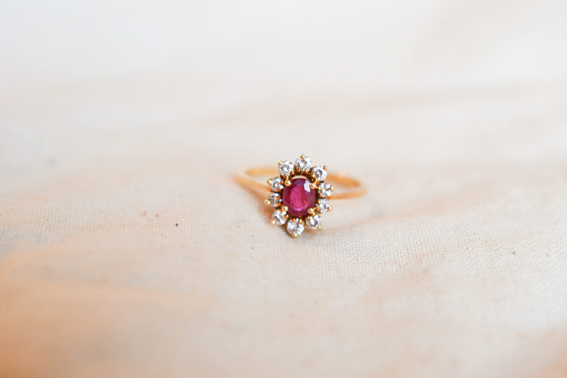 Bague Marguerite Rubellite