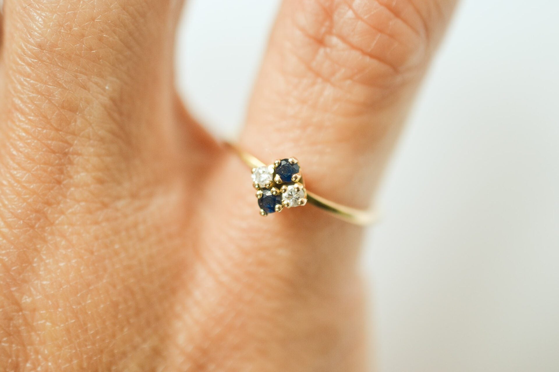 Bague Quatuor Saphirs et Diamants