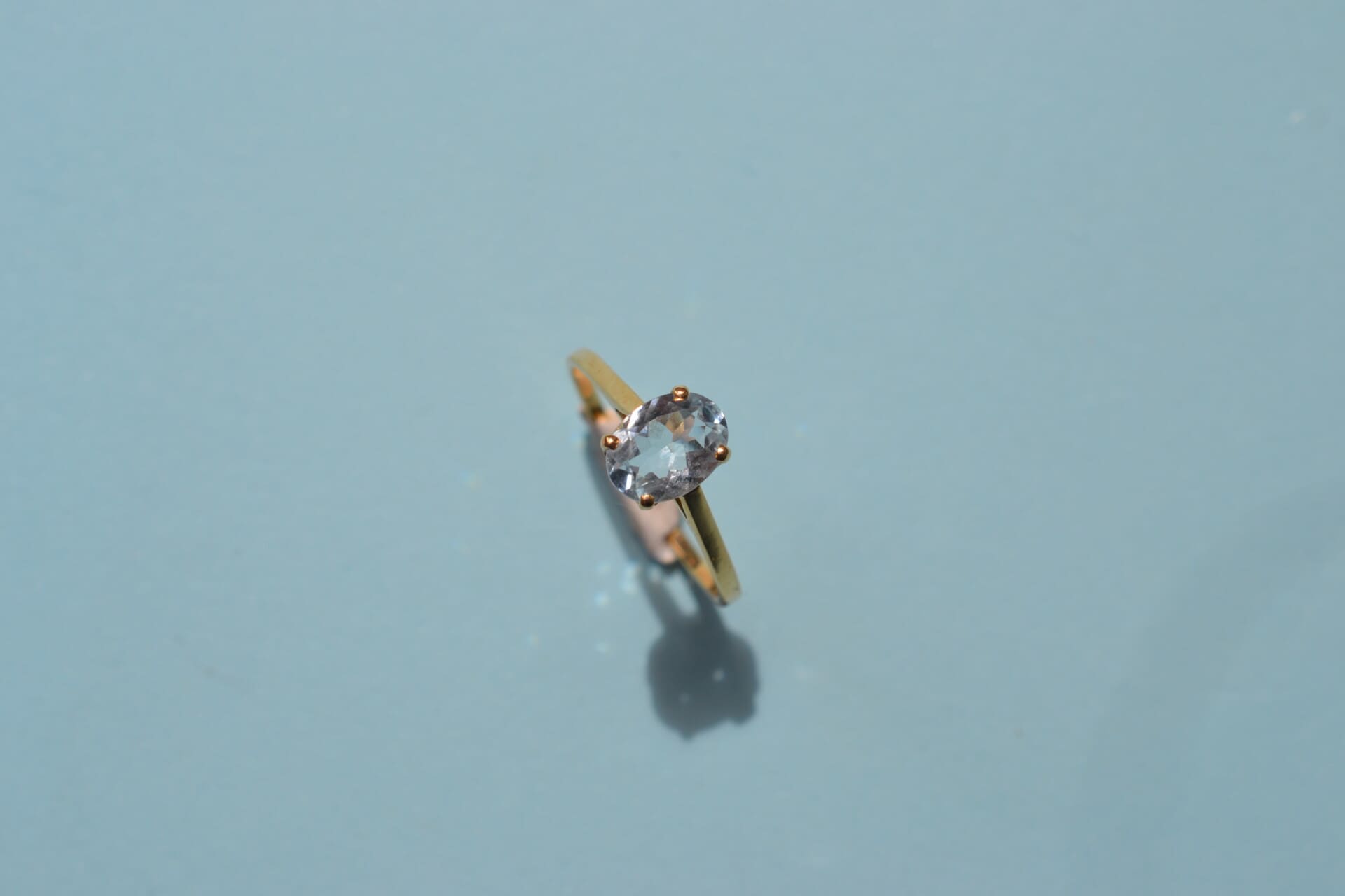 Bague solitaire Aigue Marine