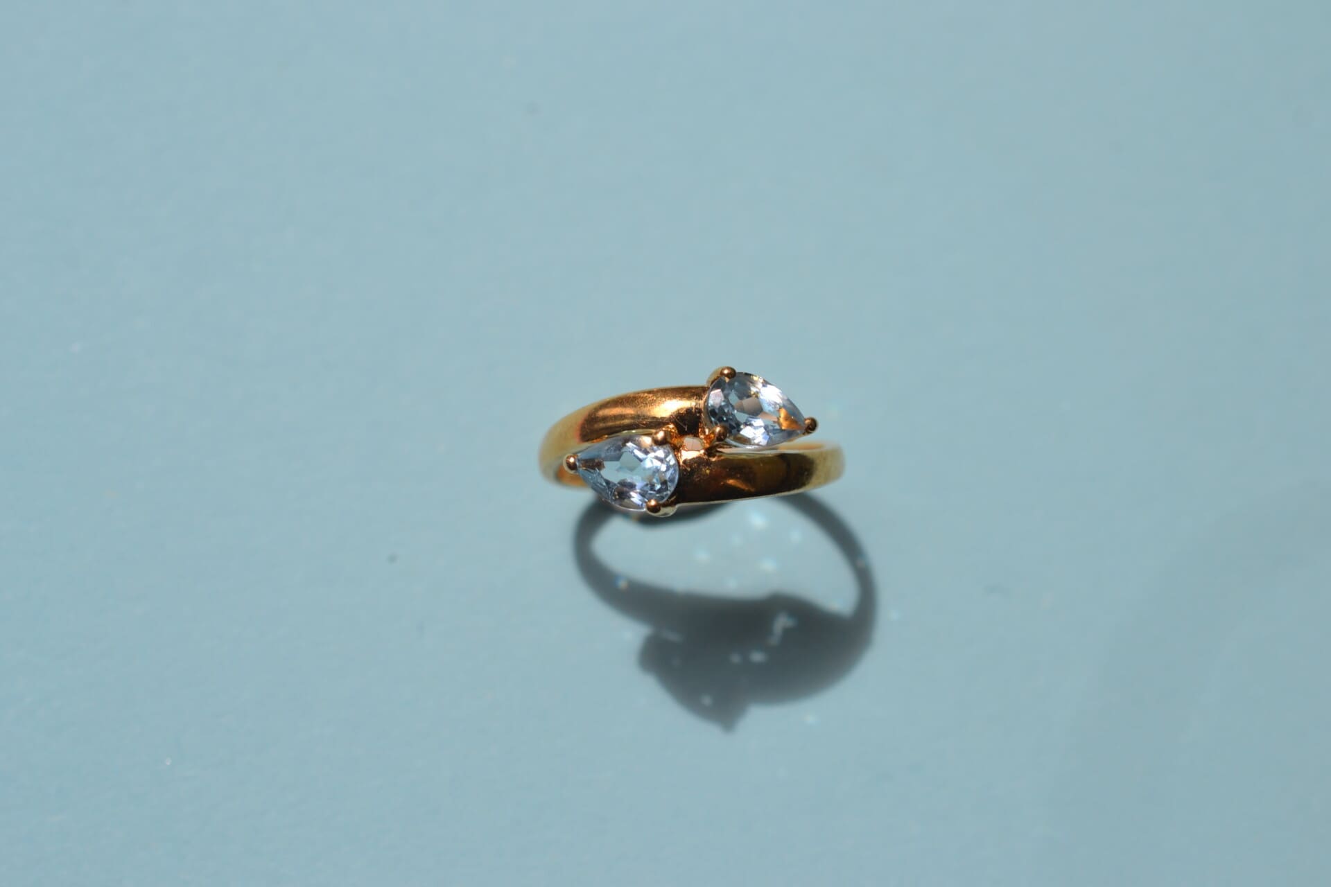 Bague croisée Aigues Marines