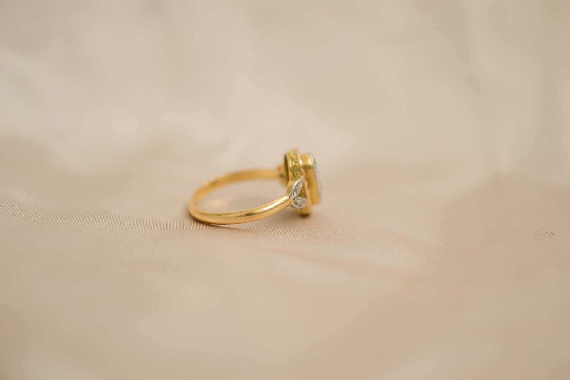 Bague début XXème diamants Or Platine