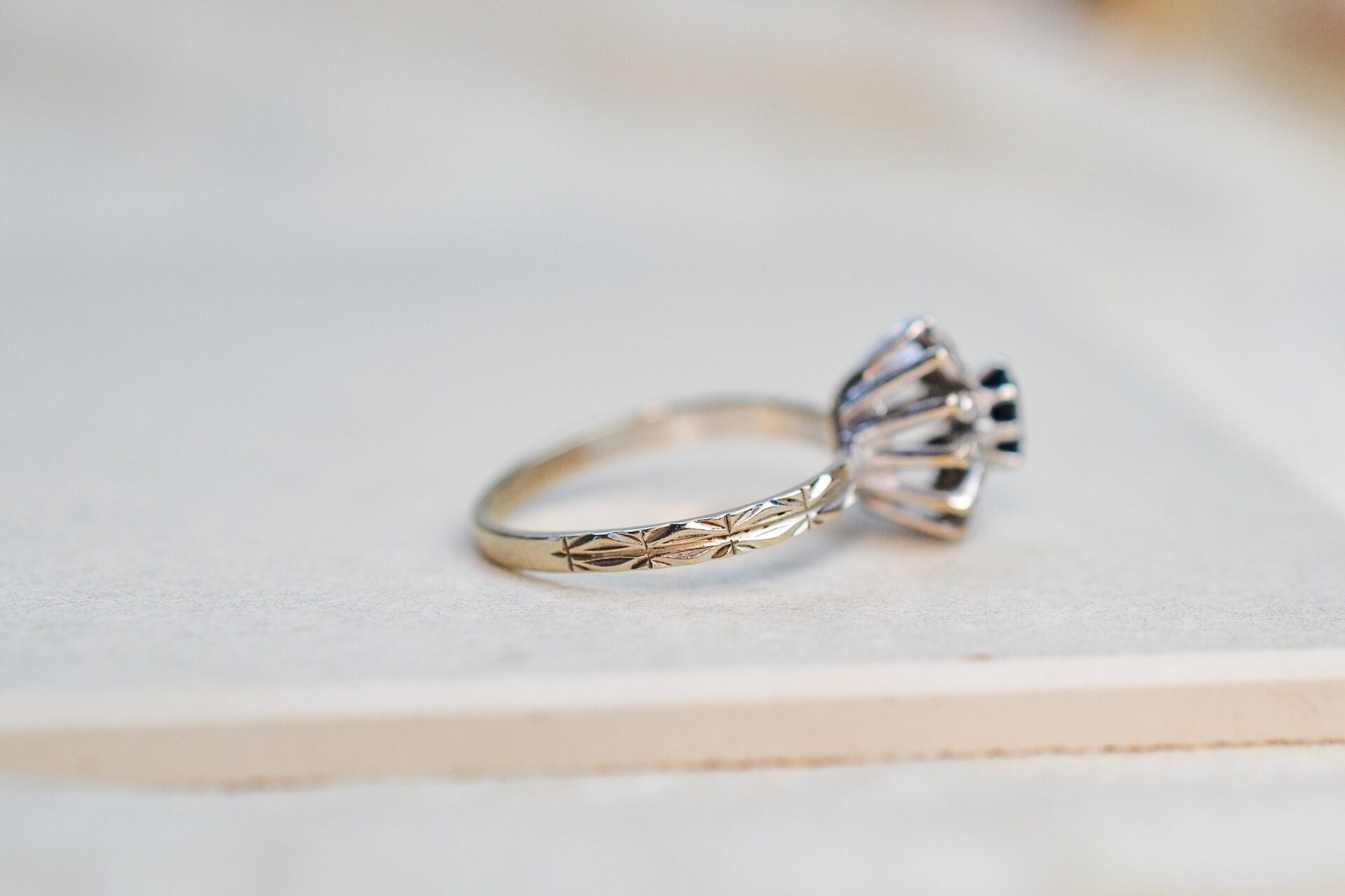 Bague Marguerite Saphir Diamants
