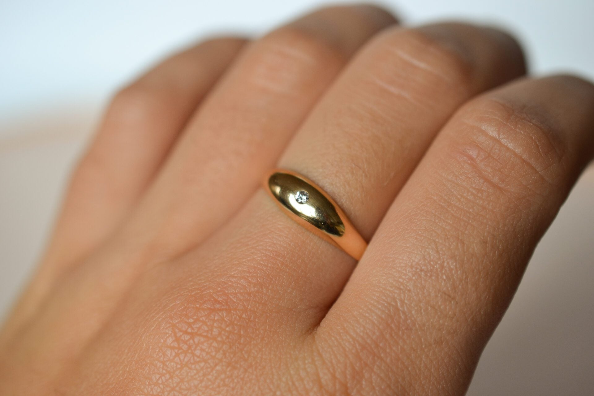 Jonc Anglais Diamant et Or jaune