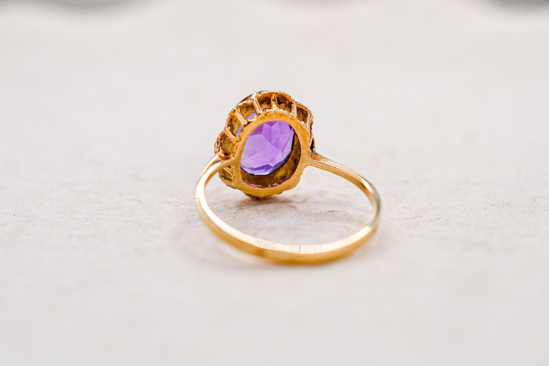 Bague Améthyste serti fleur
