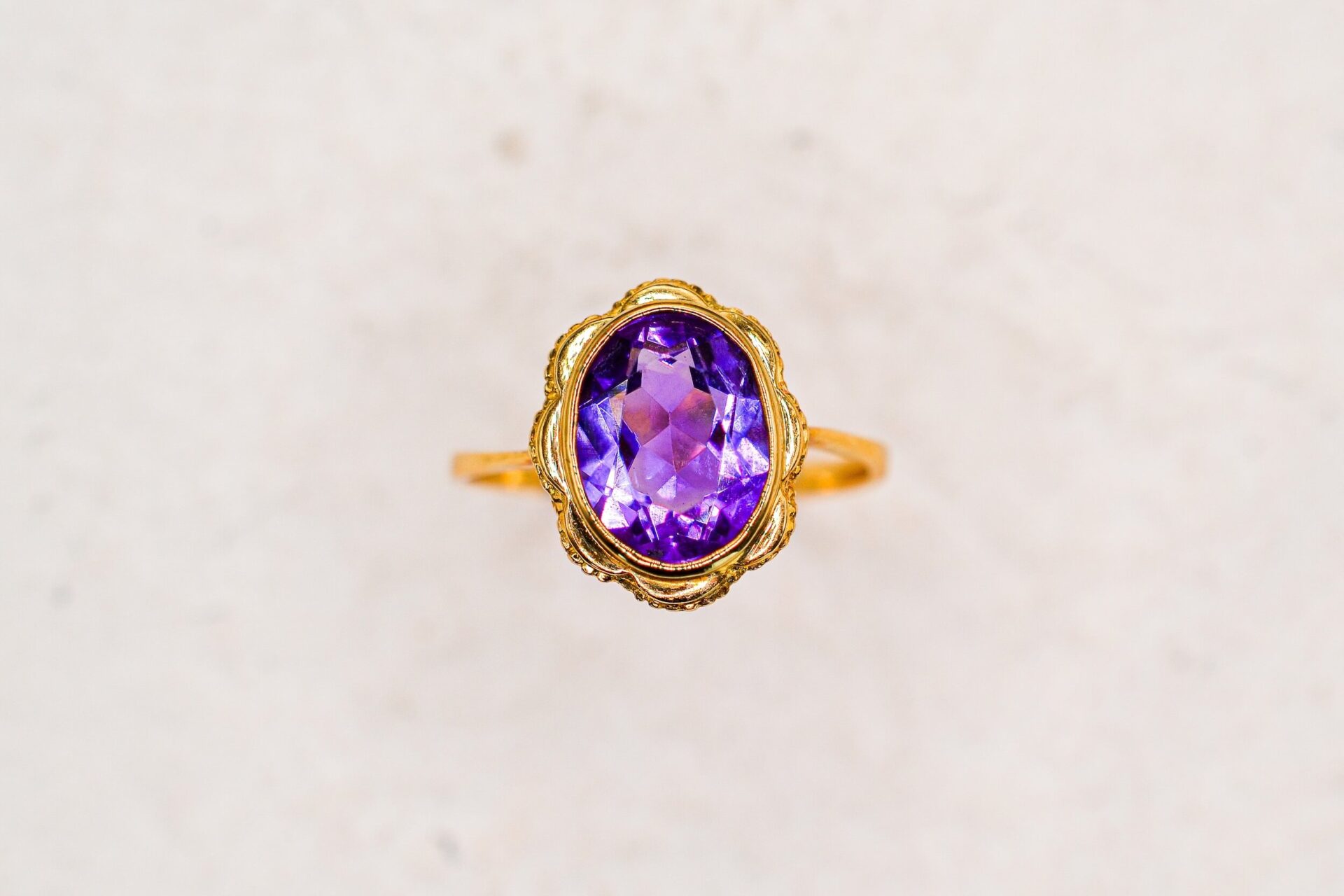 Bague Améthyste serti fleur