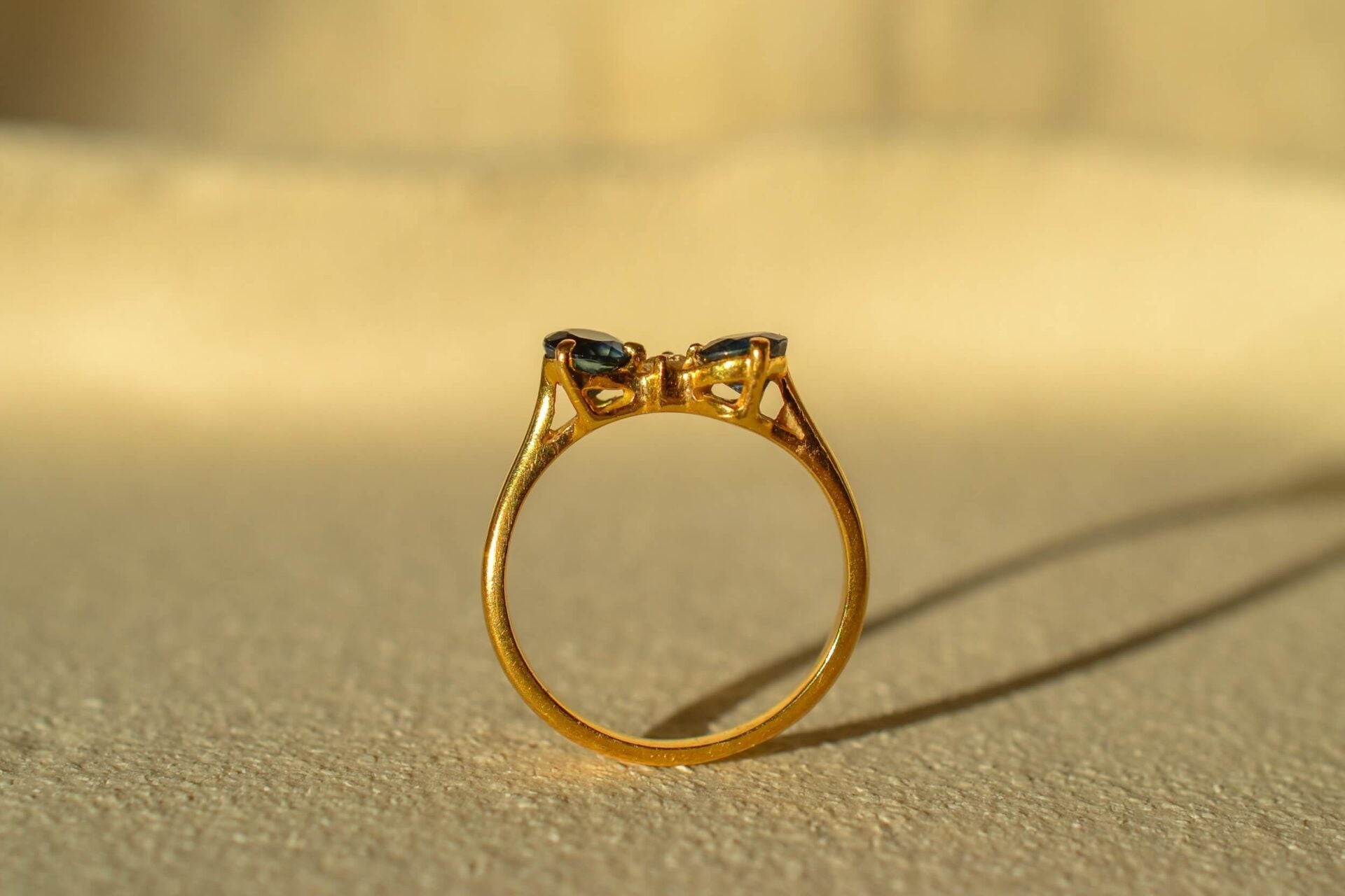 Bague noeud Saphirs Diamant