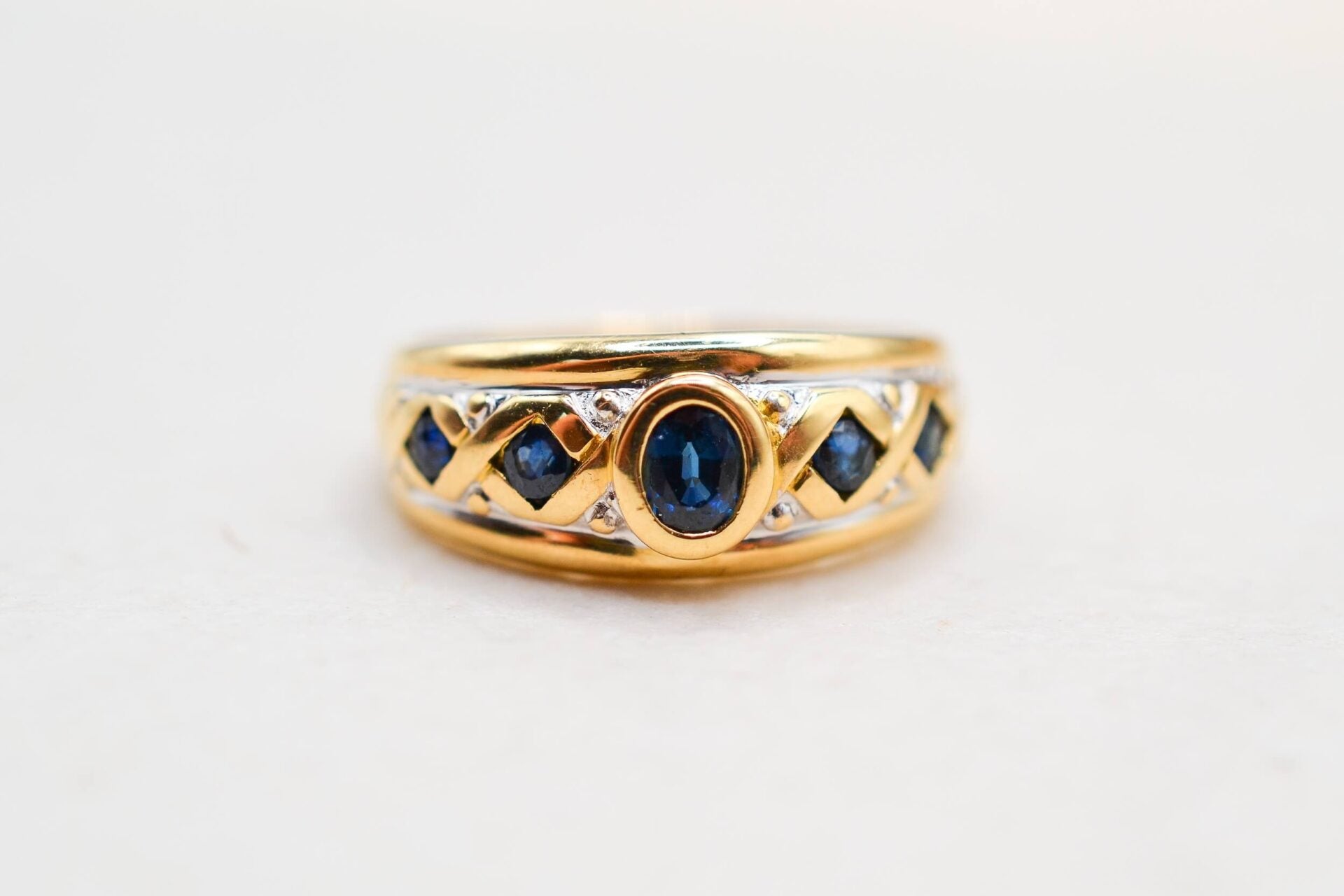 Bague Bandeau saphirs 2 Ors