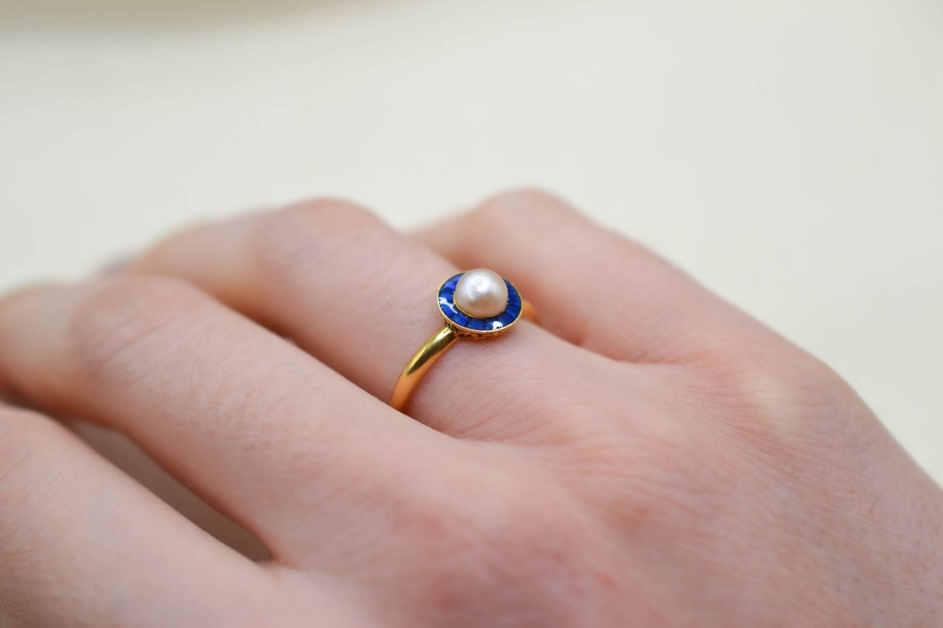 Bague Perle & Email