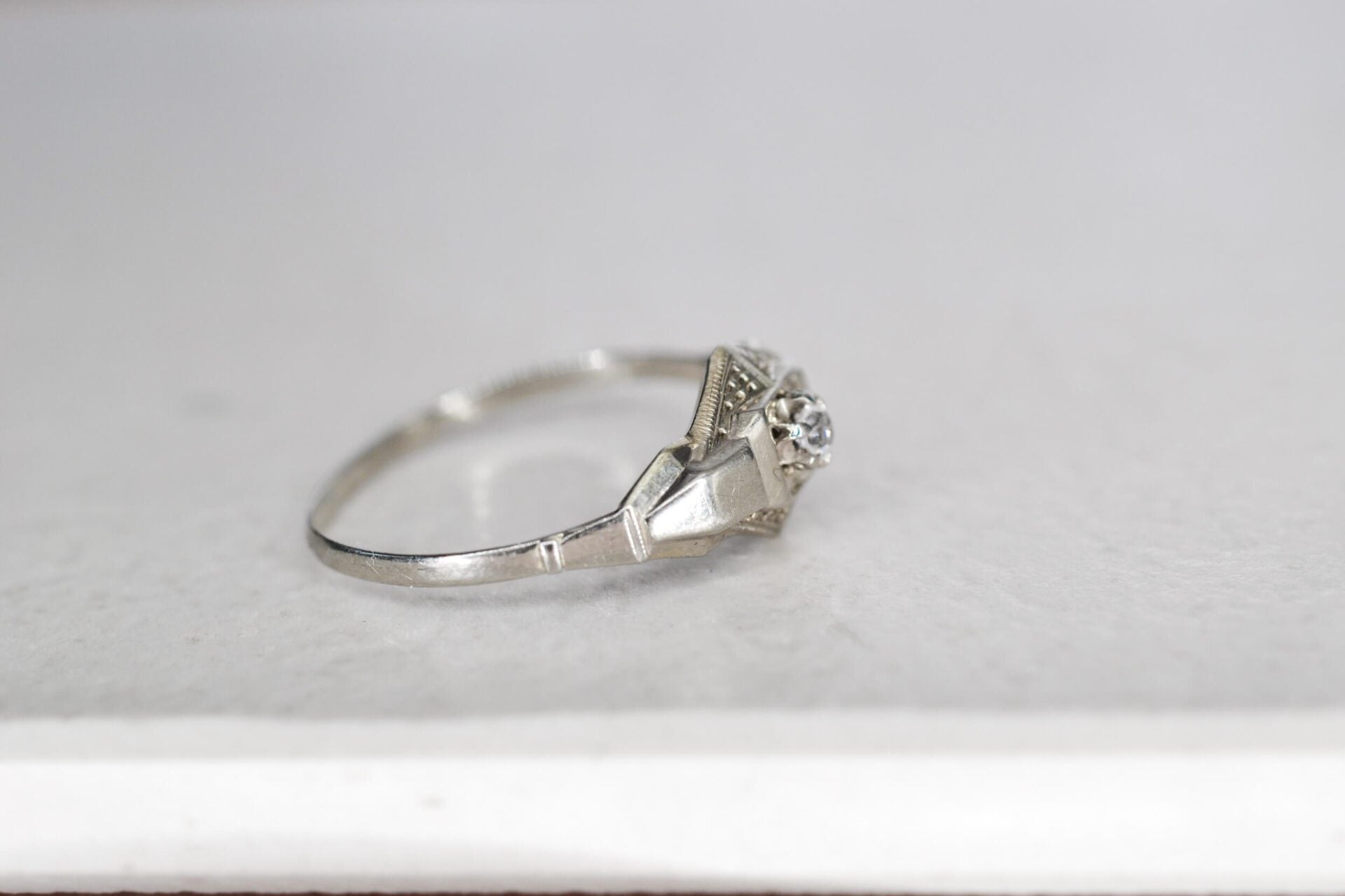 Bague Art Déco Or Blanc