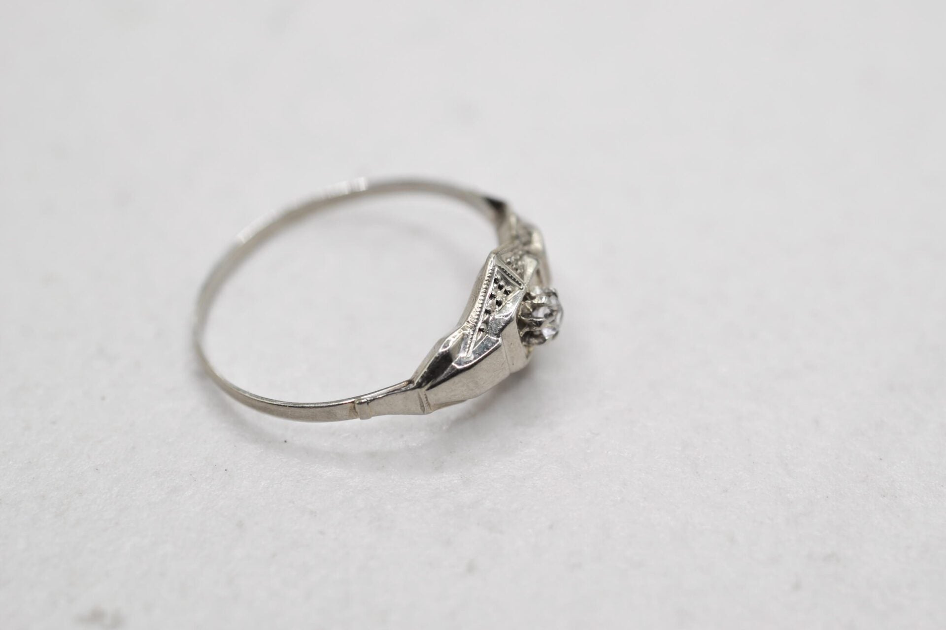 Bague Art Déco Or Blanc