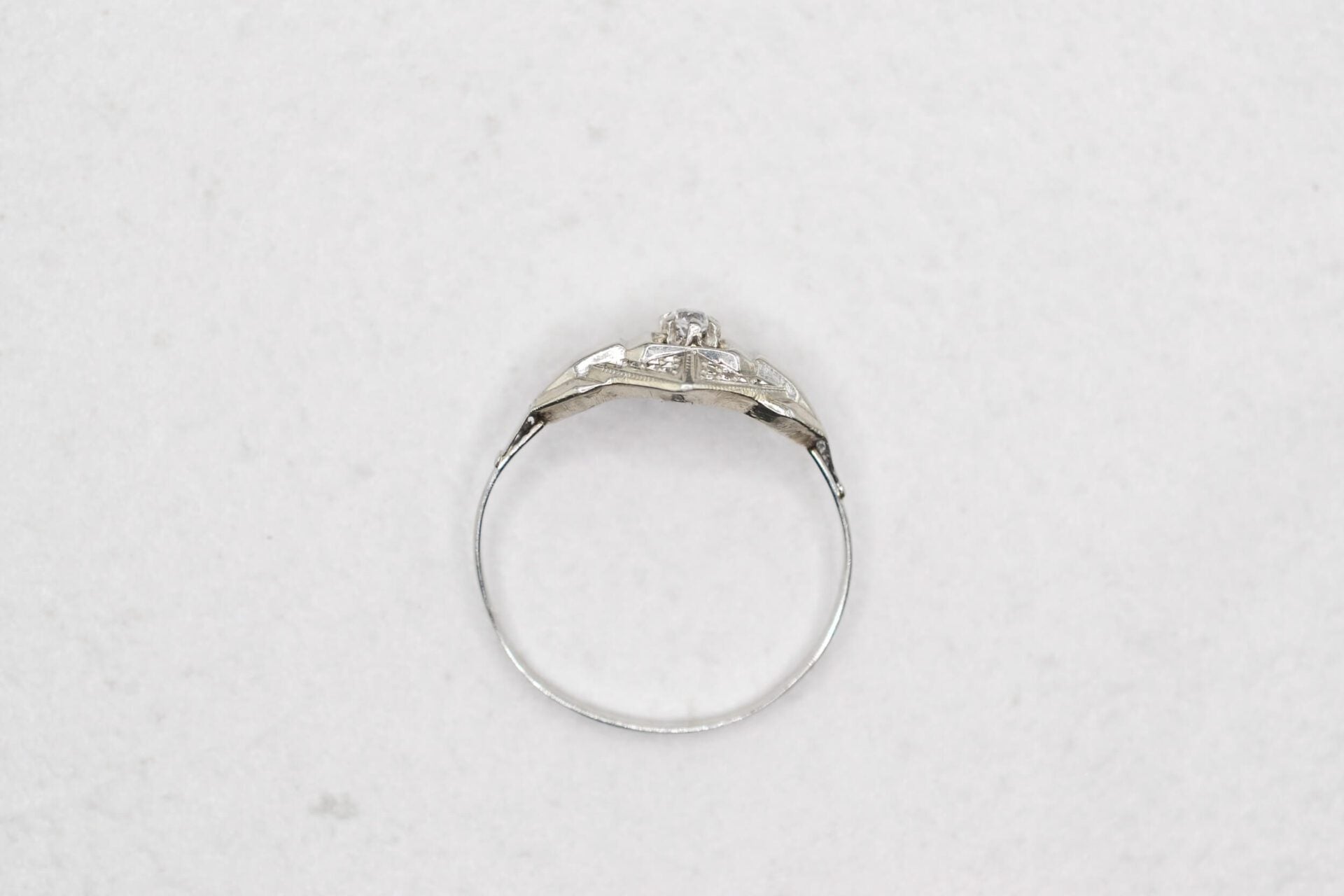 Bague Art Déco Or Blanc