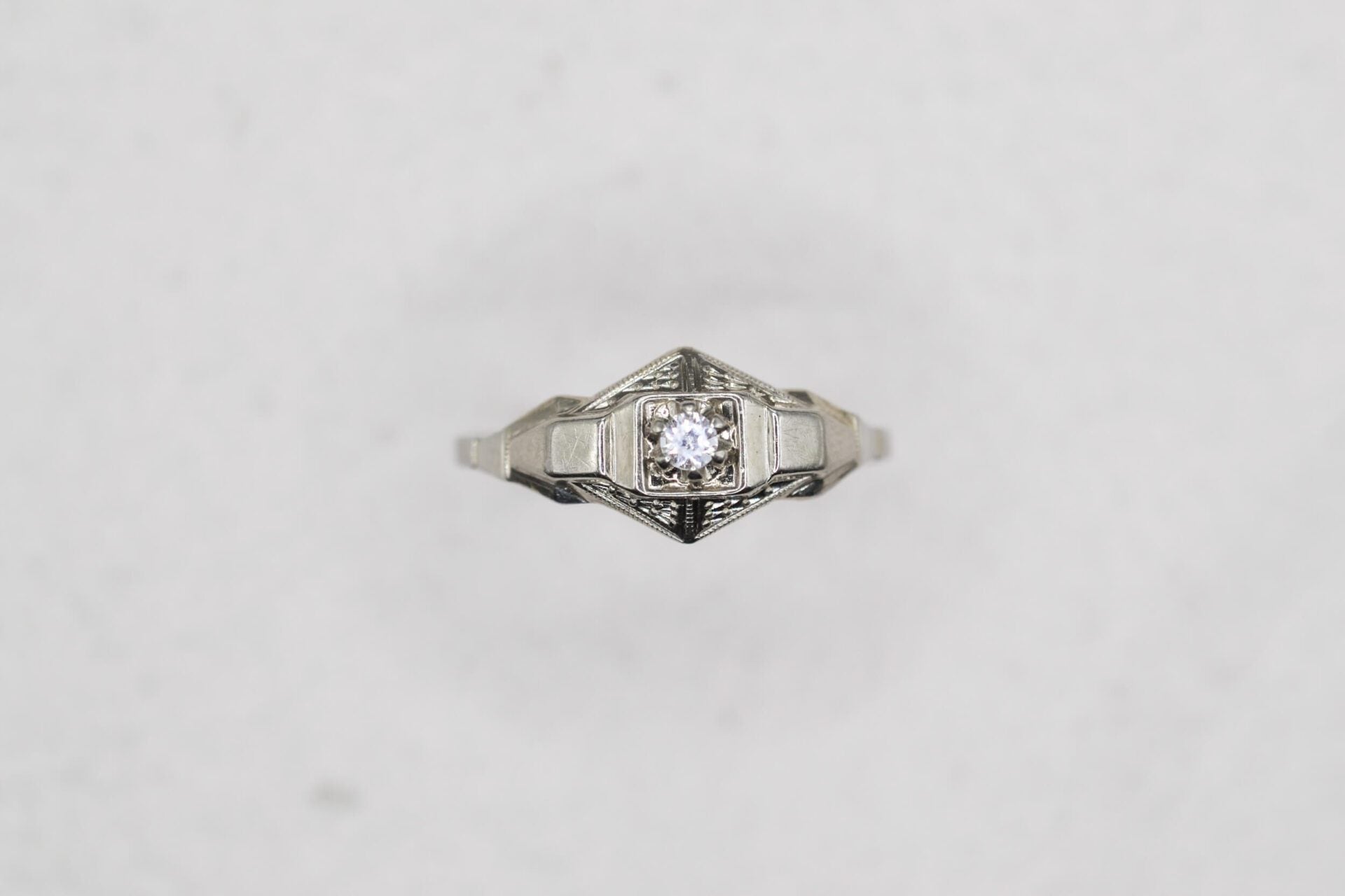 Bague Art Déco Or Blanc