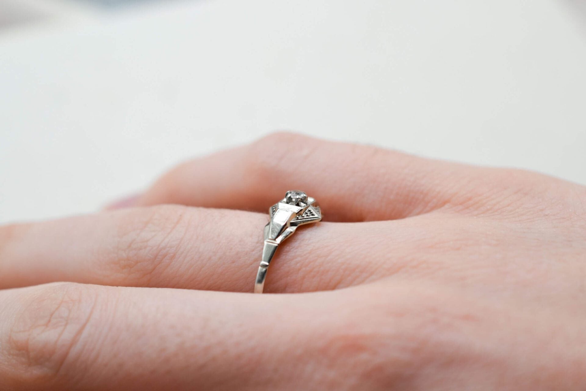 Bague Art Déco Or Blanc