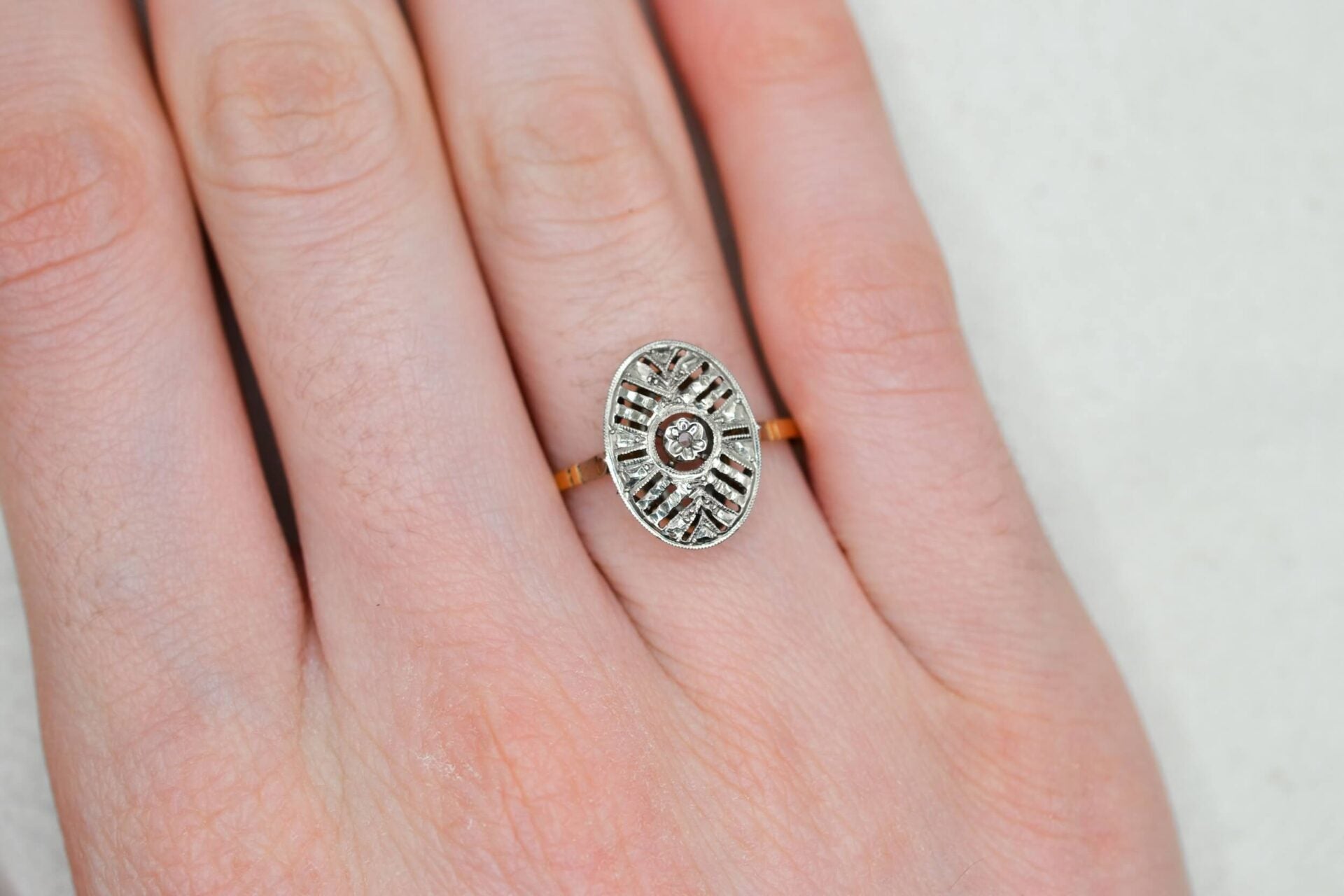 Bague 2 Ors Art Déco