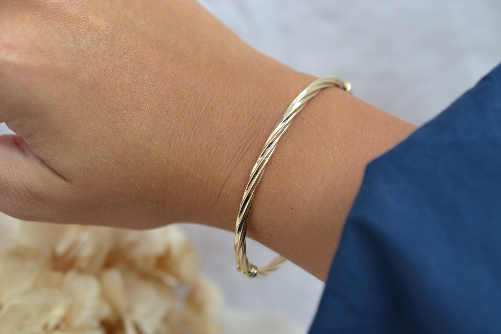 Bracelet torsadé Or jaune 9K