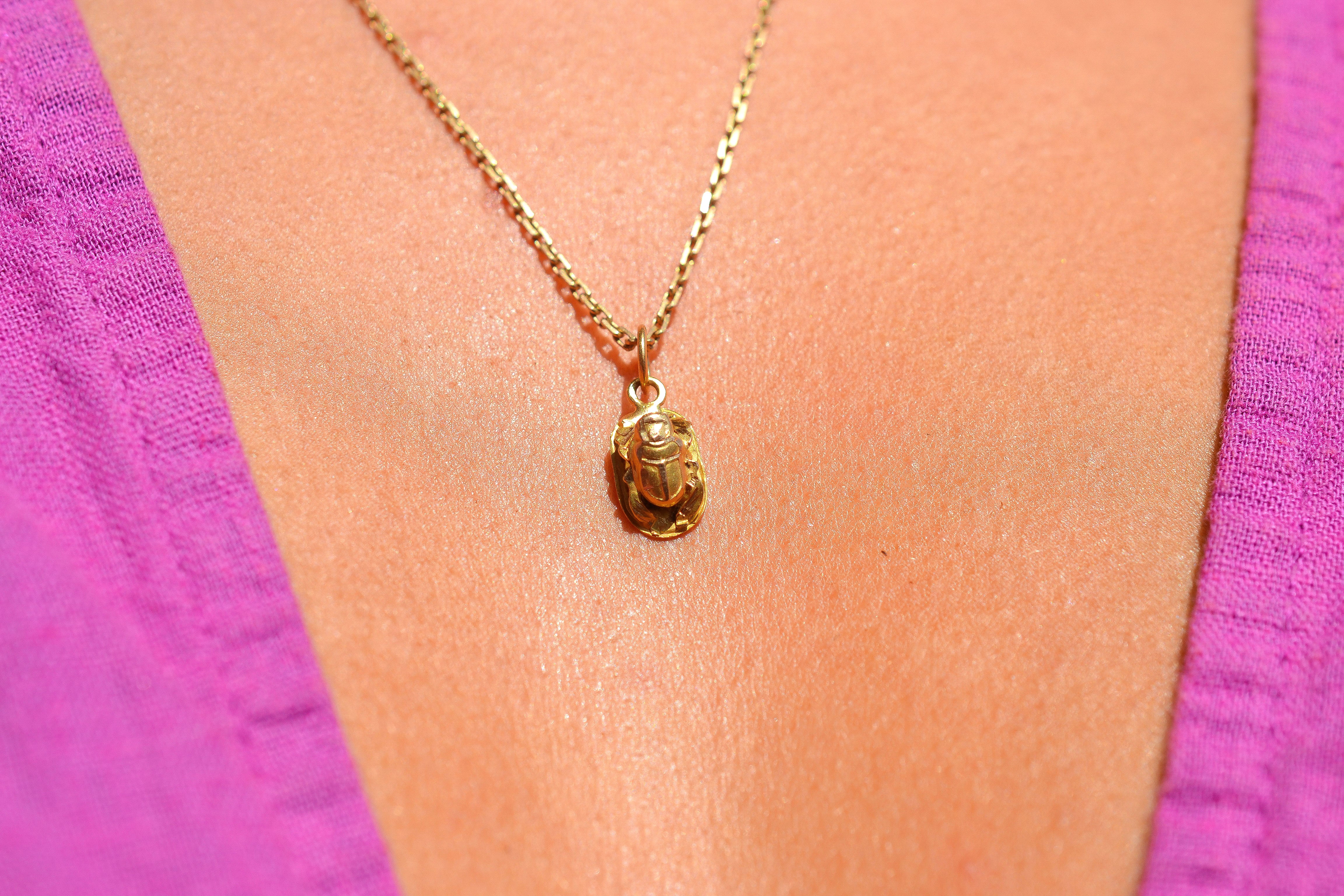 Pendentif Scarabée ajouré Or jaune