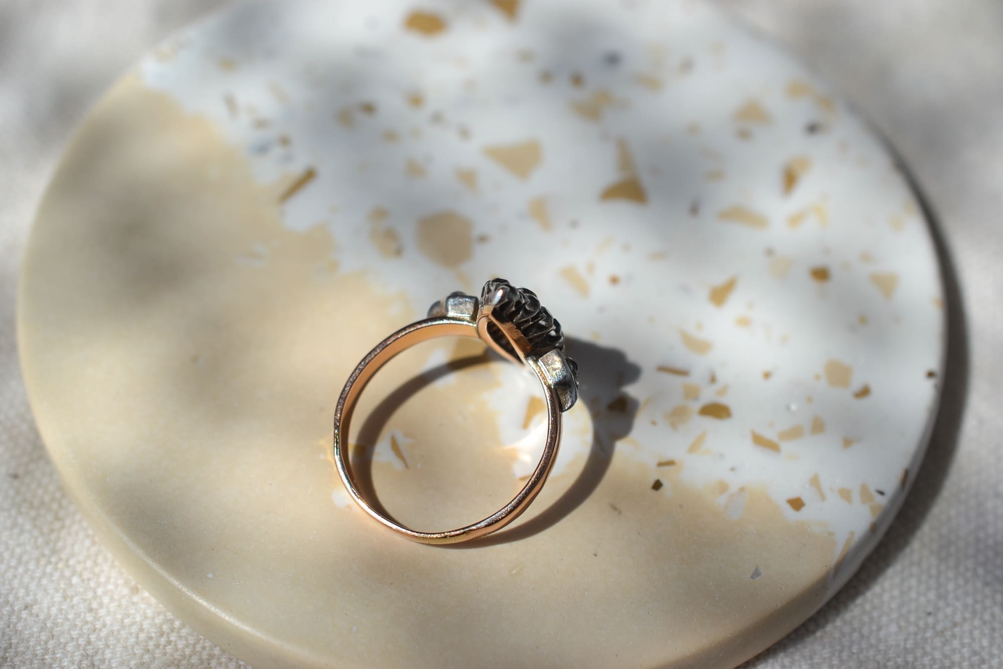 Bague Marquise Or rose