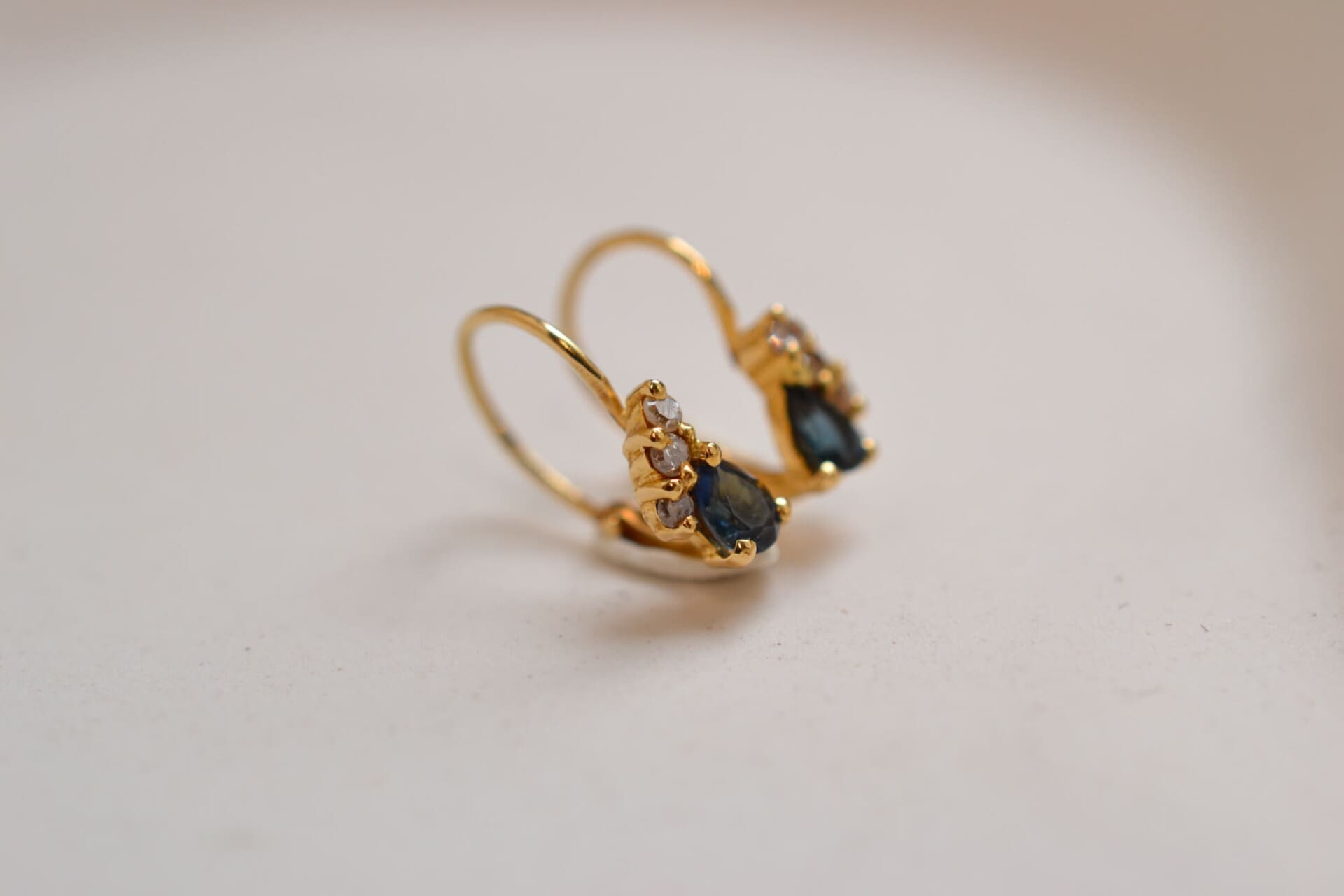 Dormeuses Saphir et Diamants