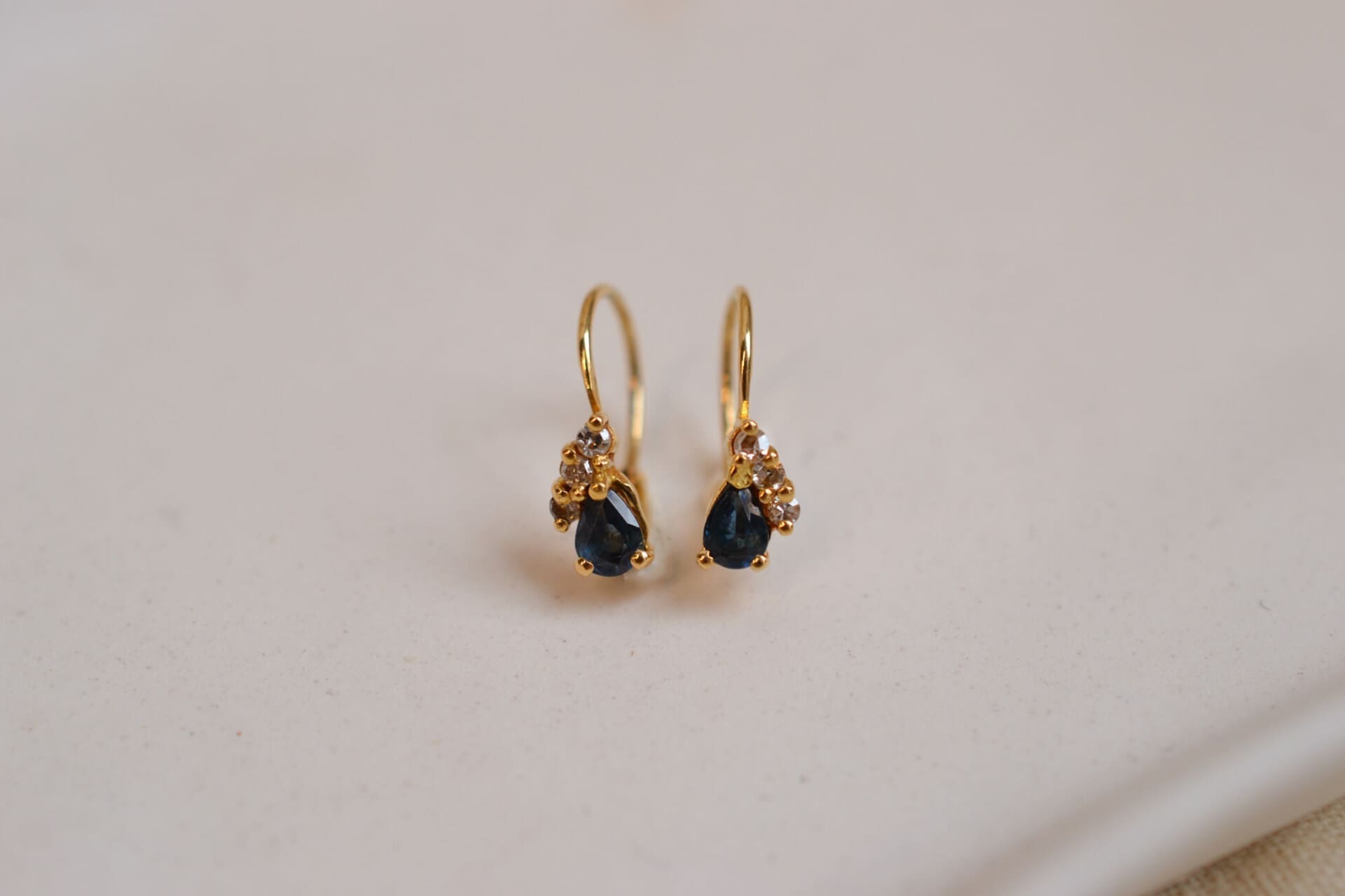 Dormeuses Saphir et Diamants
