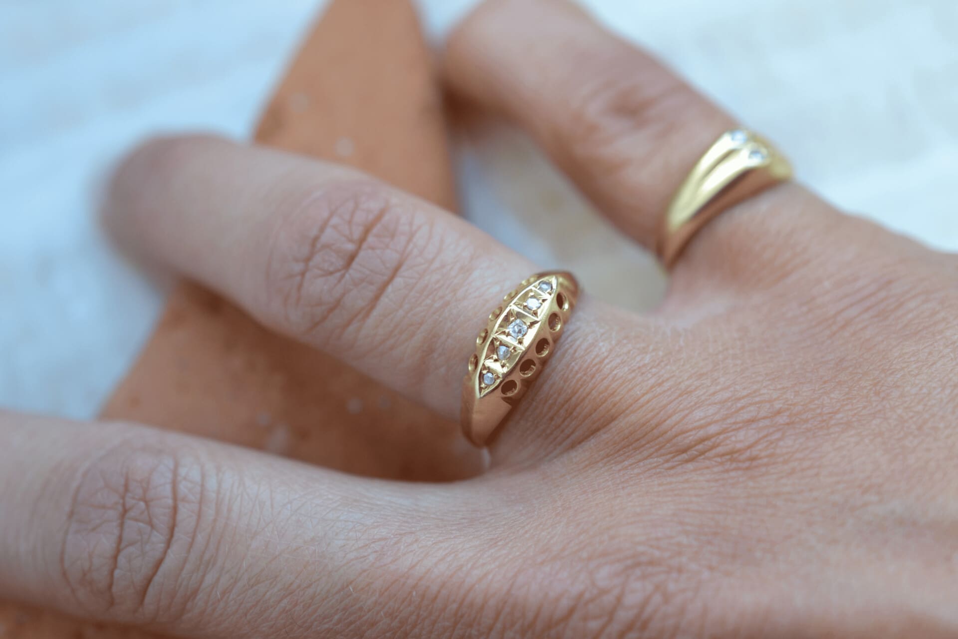 Bague jarretière Diamants
