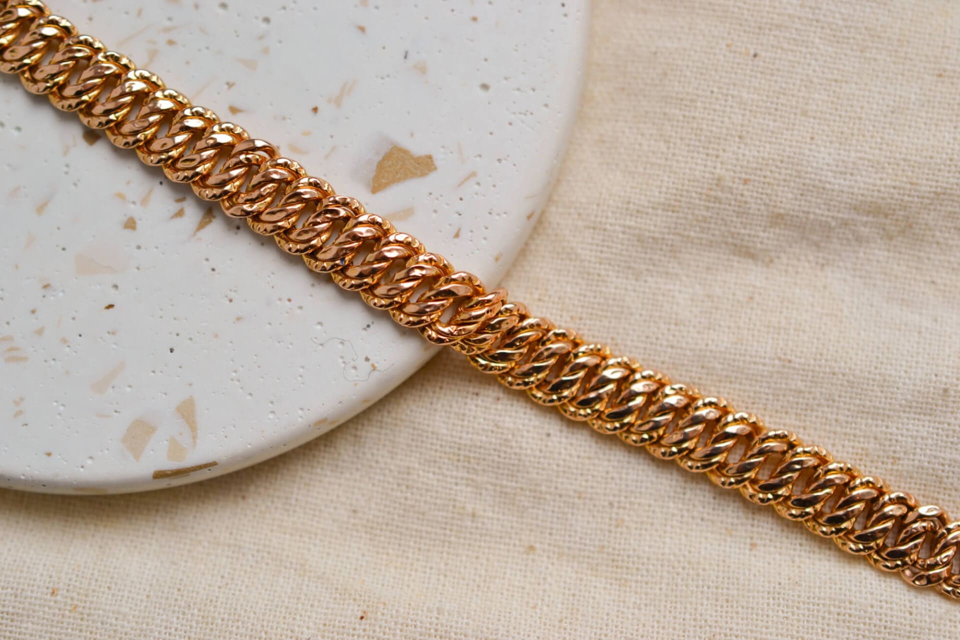 Bracelet maille américaine Or jaune