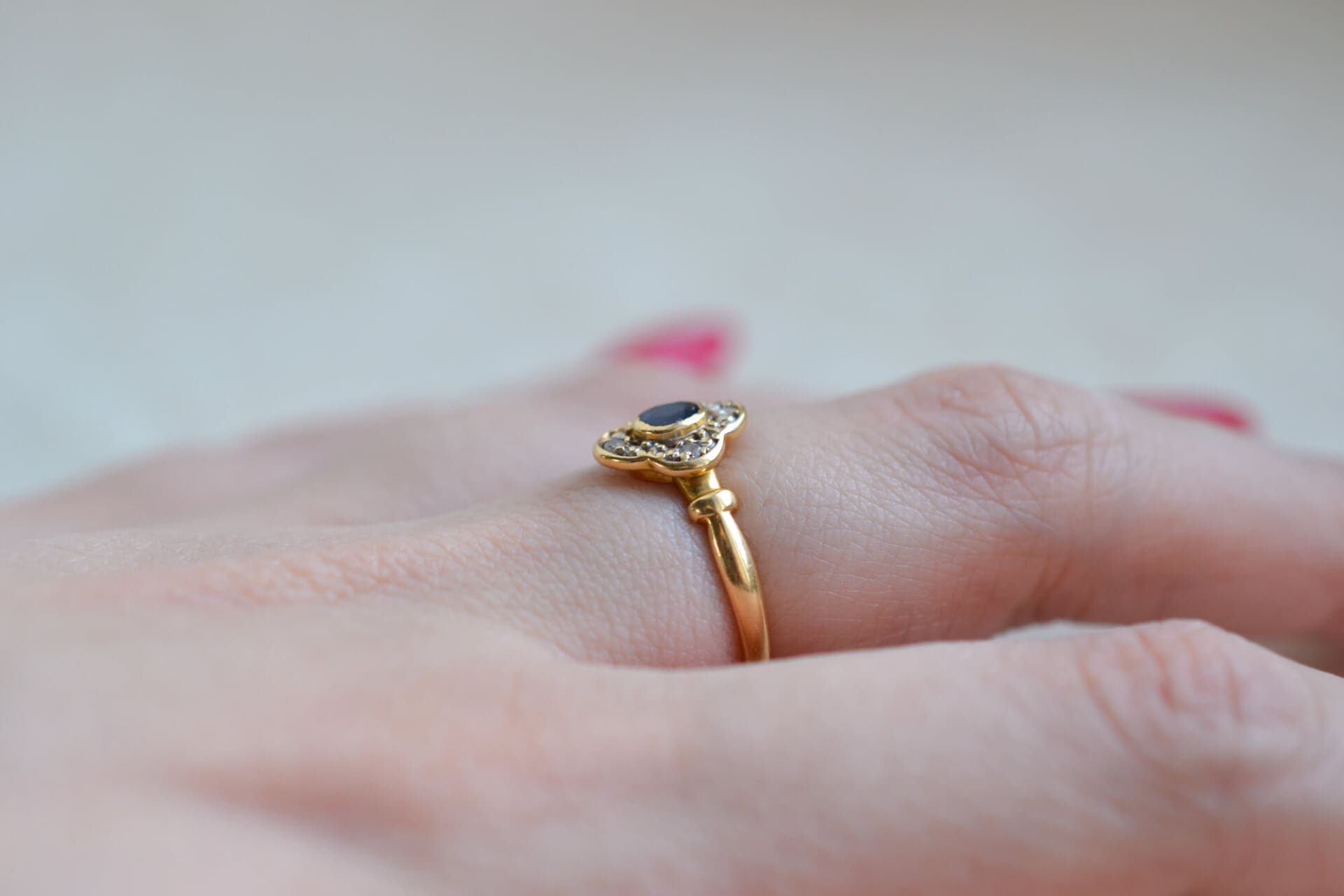 Marguerite Vintage Saphir et Diamants