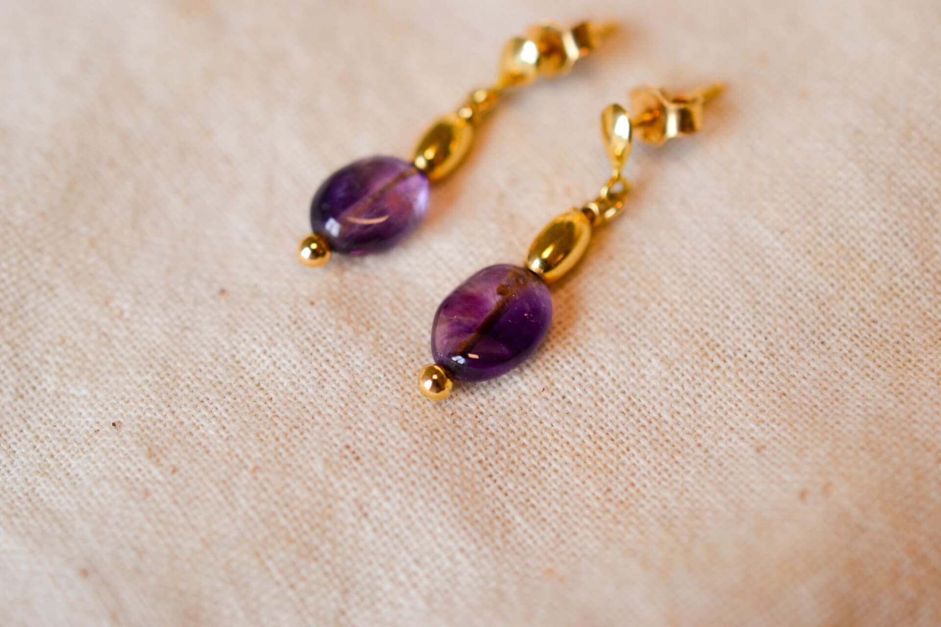 Pendants cabochons d'Améthystes