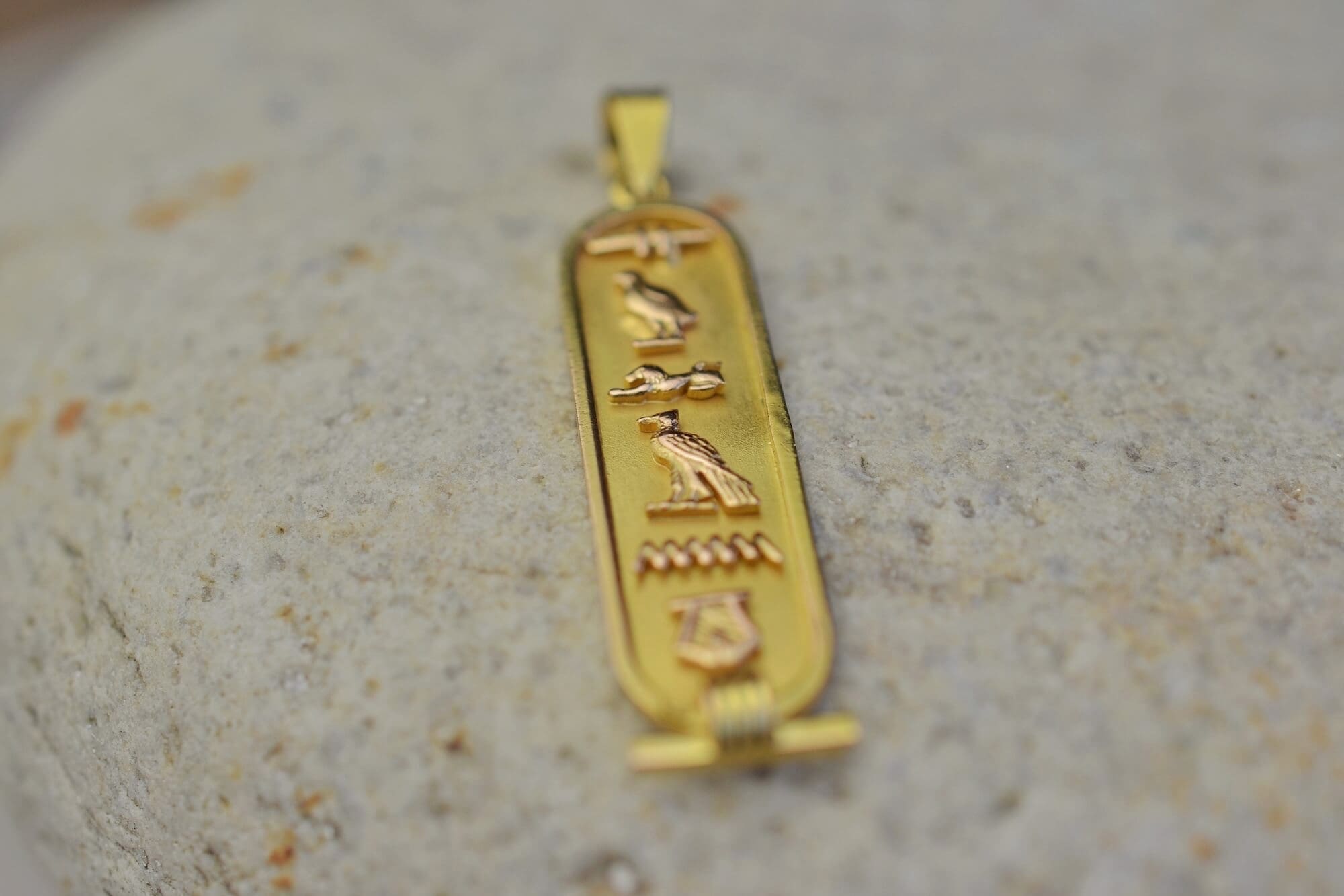 Pendentif Cartouche Hiéroglyphes